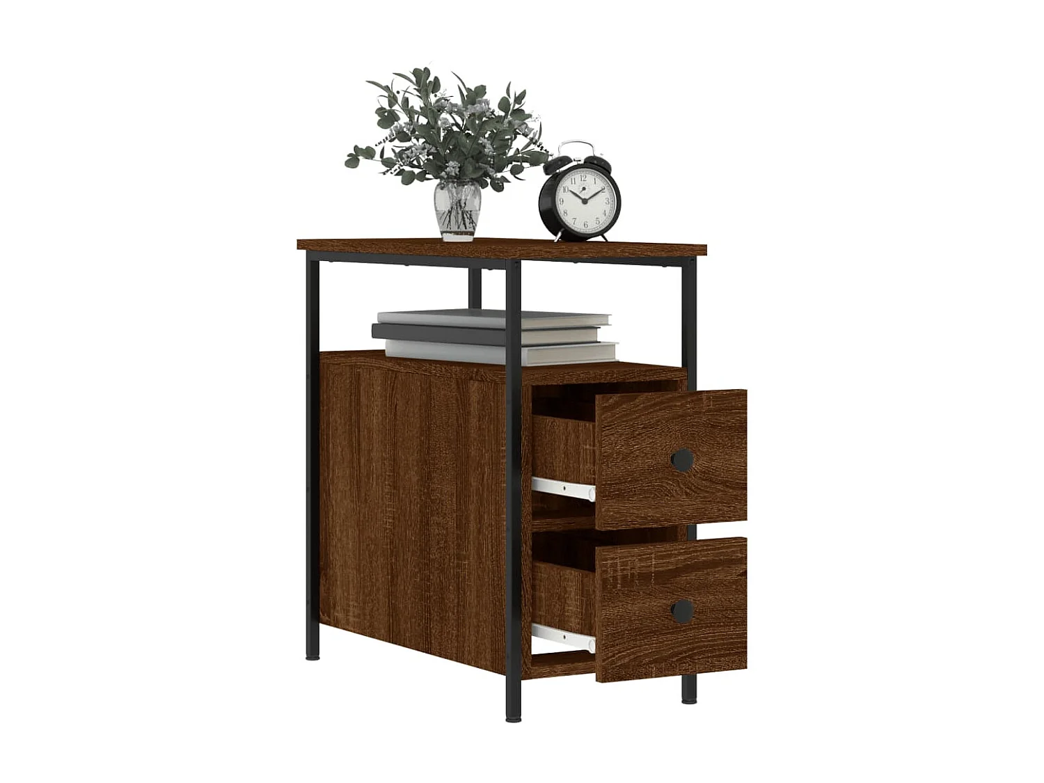 Tables de chevet 2pcs chêne marron 30x60x60cm bois d'ingénierie