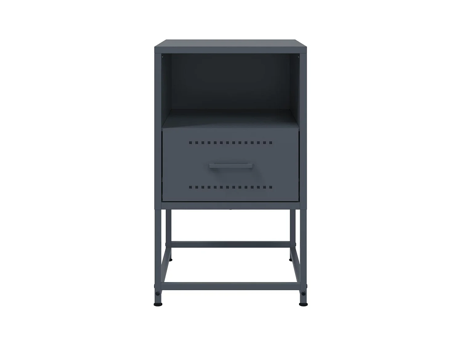 Tables de chevet 2 pcs anthracite 36x39x60,5 cm acier