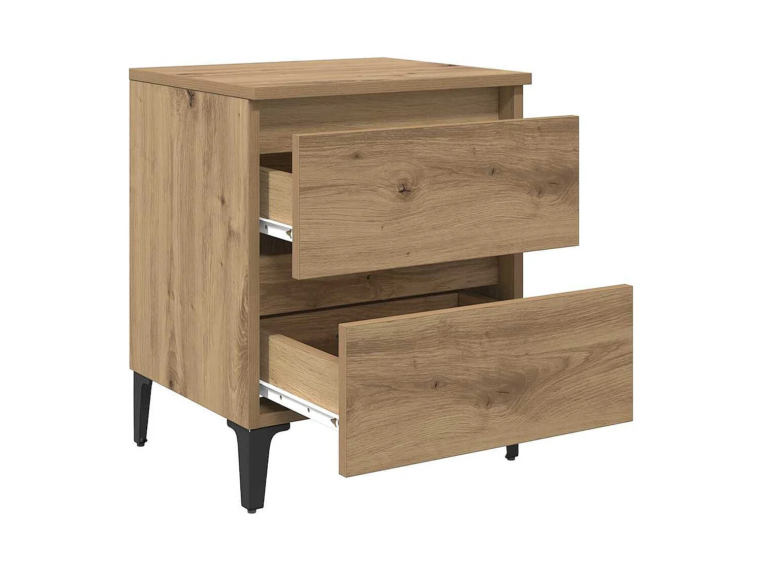 Table de chevet Chêne artisanal 40x35x50 cm Bois d'ingénierie