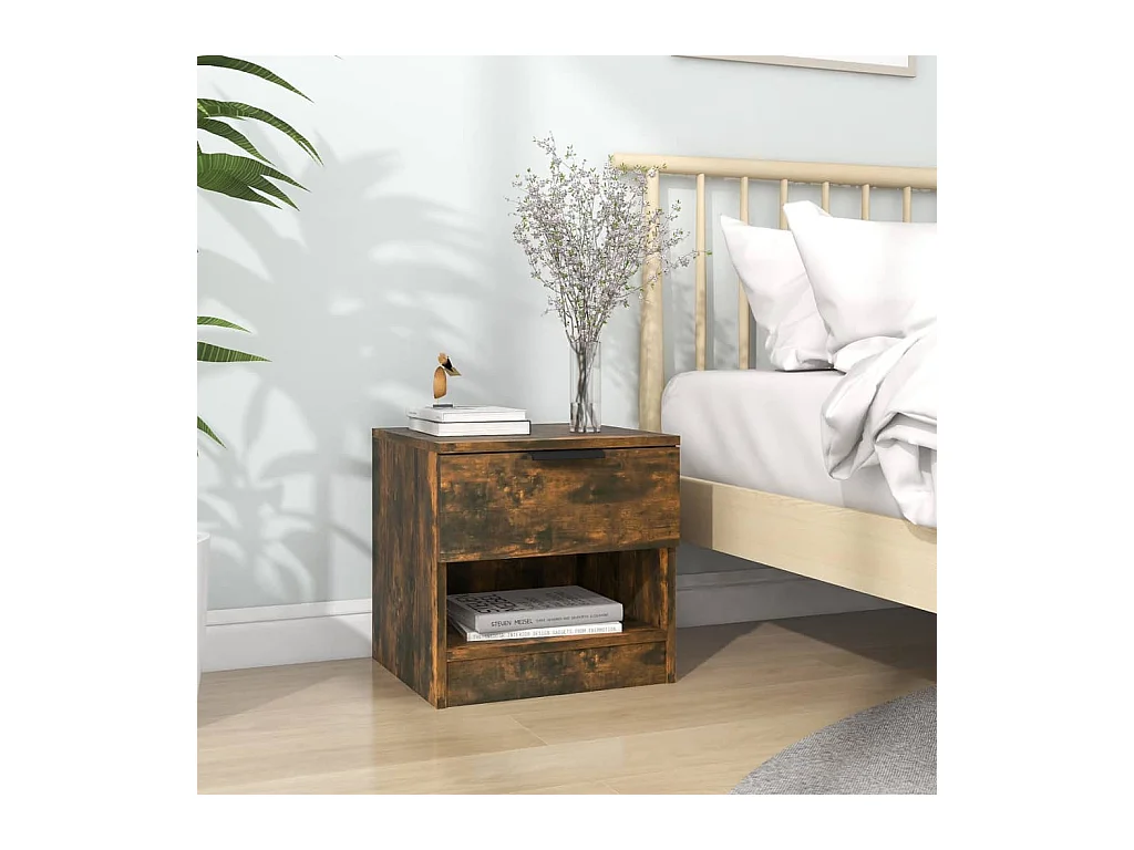 Nachtkastje van gerookt eikenhout