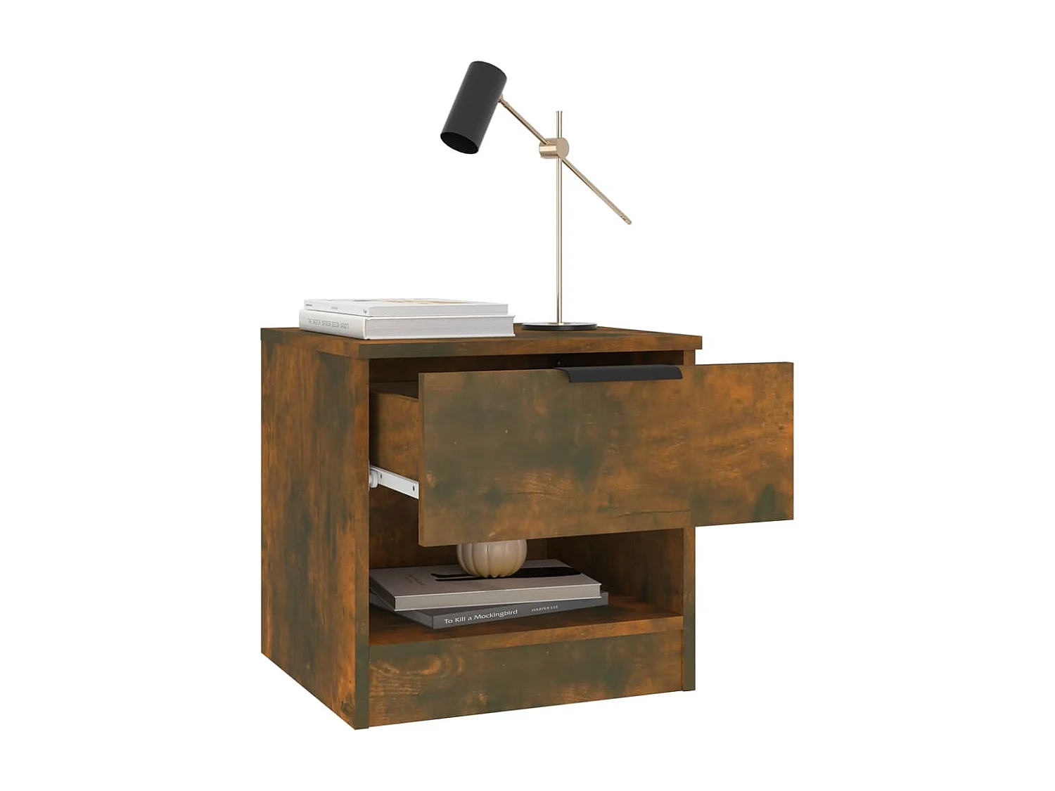 Table de chevet Chêne fumé Bois d'ingénierie