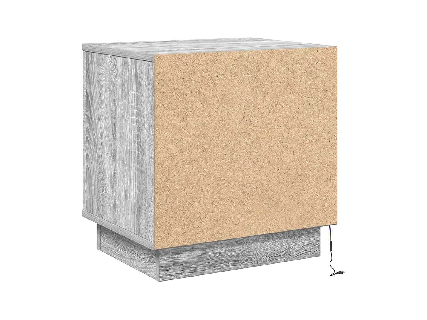 Meubles de chevet avec lumières LED 2 pcs Gris Sonoma 44x34,5x45 cm