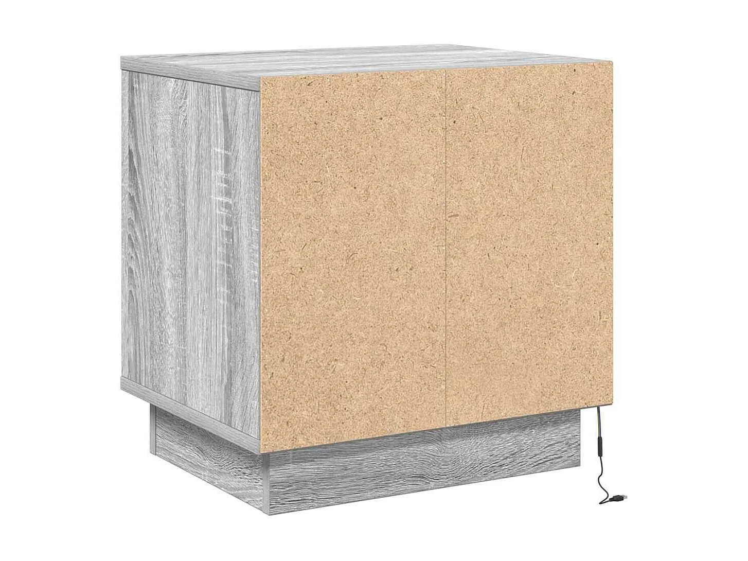 Meubles de chevet avec lumières LED 2 pcs Gris Sonoma 44x34,5x45 cm