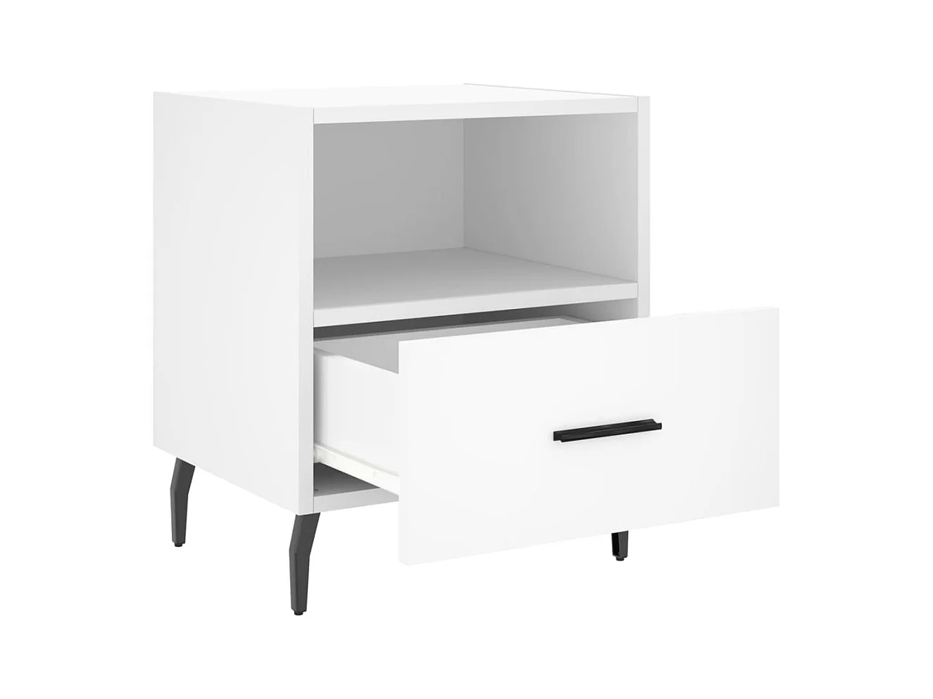 Tables de chevet 2 pcs blanc 40x35x47,5 cm bois d’ingénierie