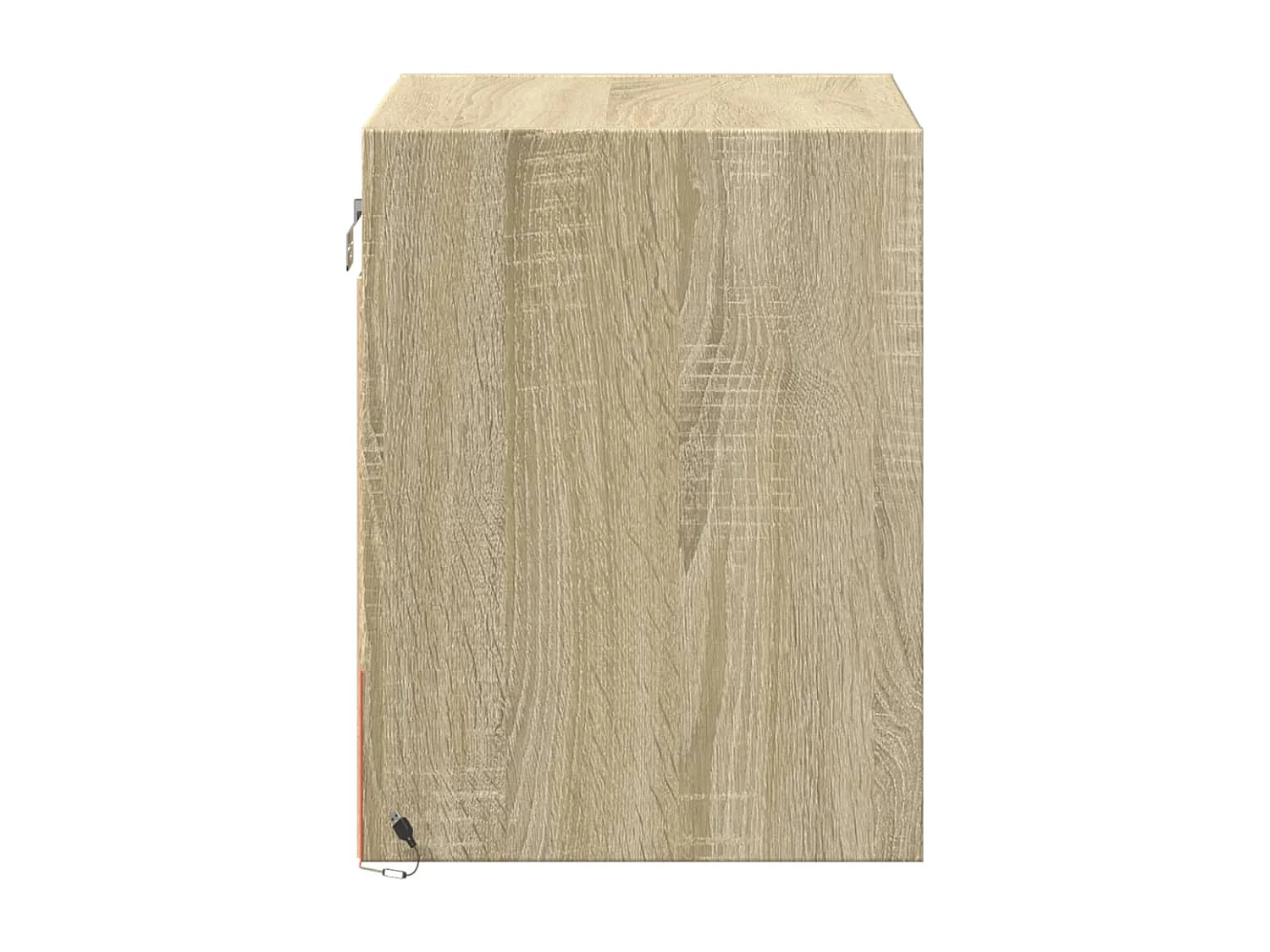 Wandnachtkastjes met LED-verlichting 2 stuks Sonoma eiken