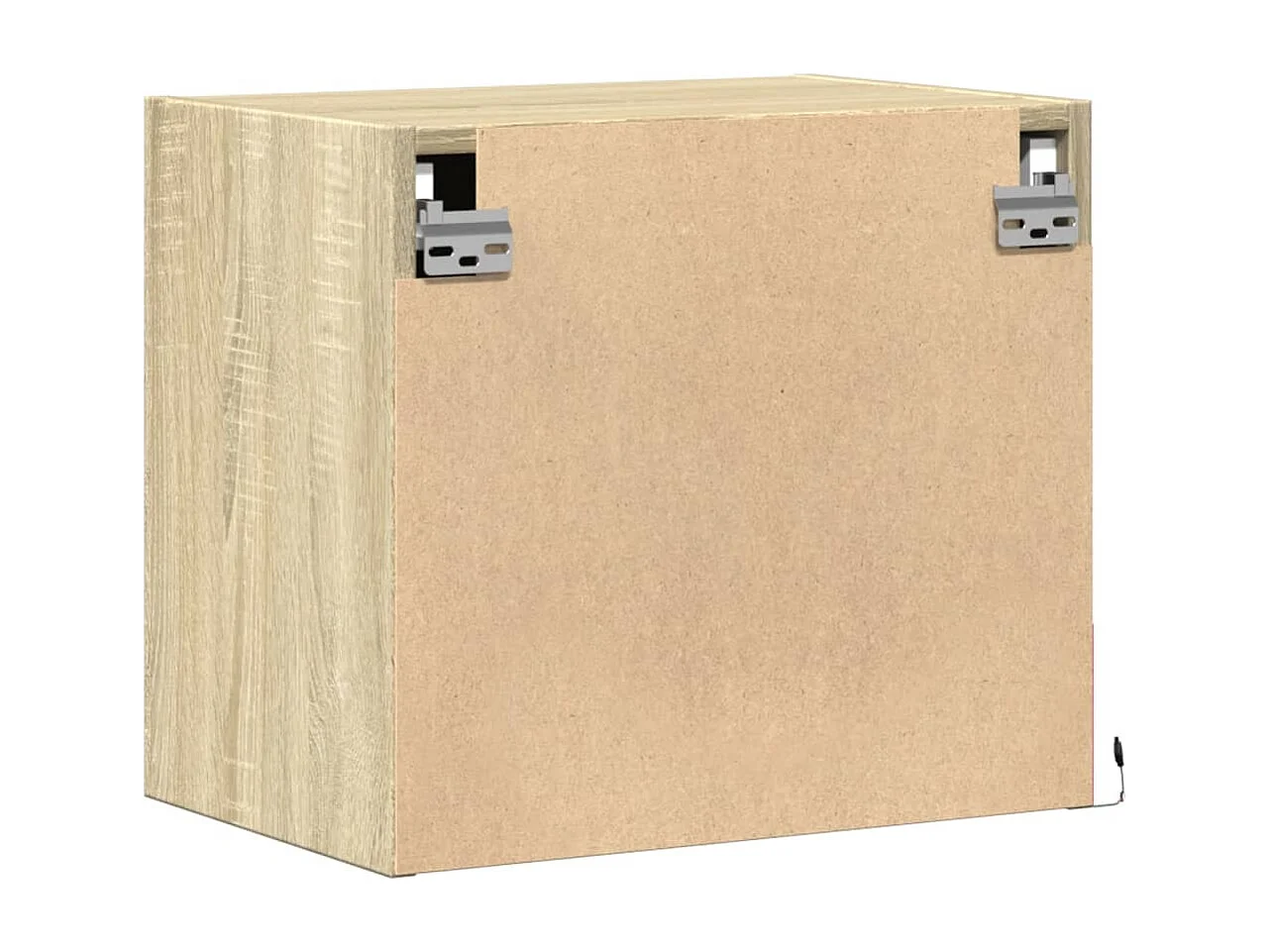 Wandnachtkastjes met LED-verlichting 2 stuks Sonoma eiken