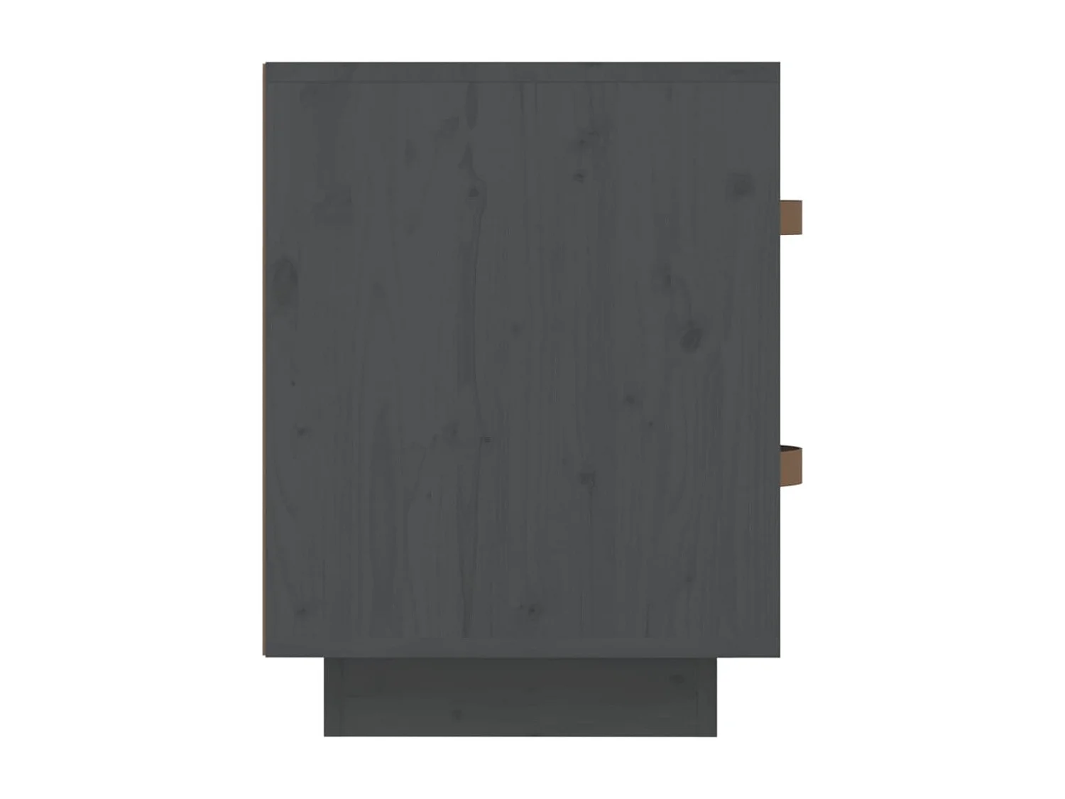 Comodini 2 pz Grigio 40x34x45 cm Legno massello di pino