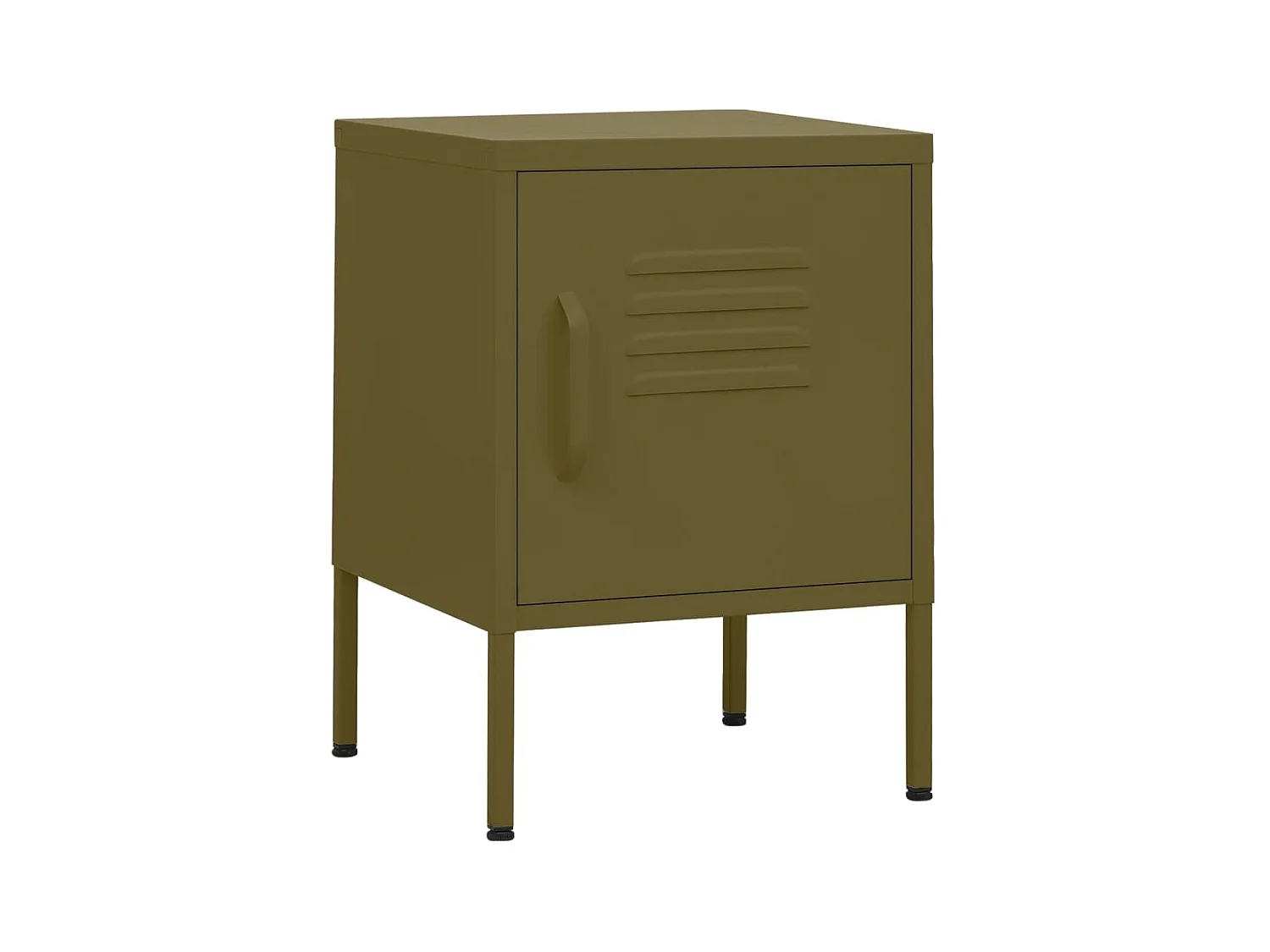 Comodini 2 pz Verde oliva 35x35x51 cm Acciaio