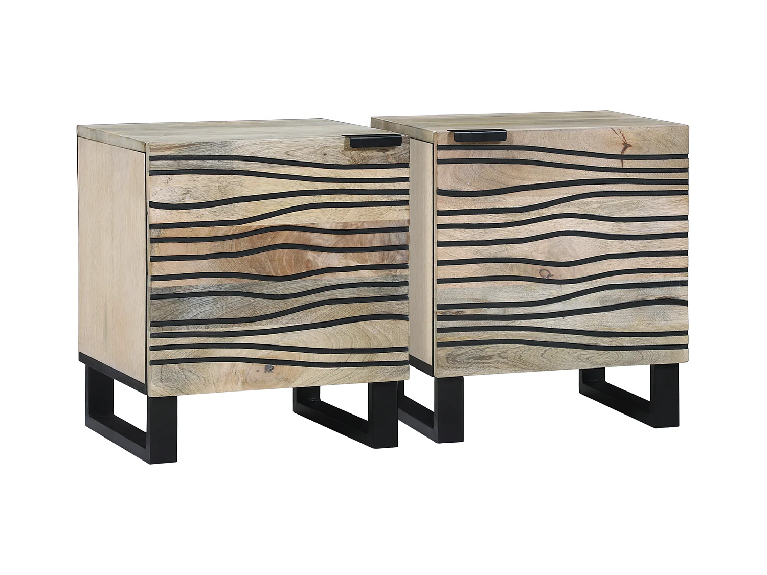 Comodini 2 pz Naturale 40 x 33,5 x 46 cm