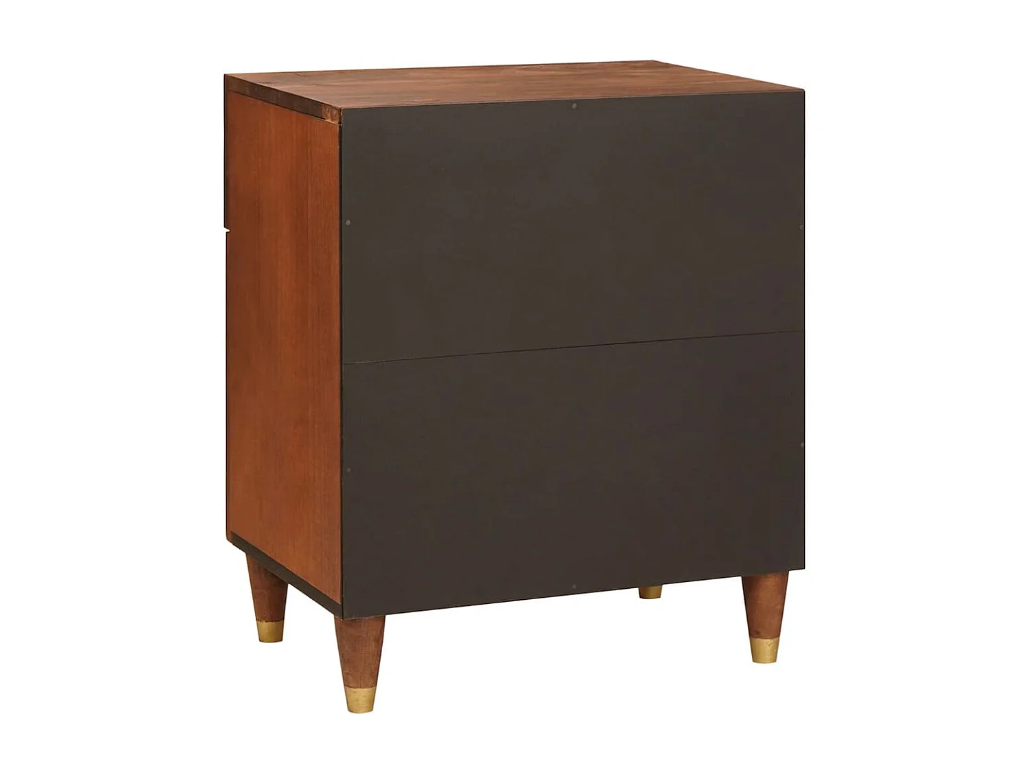 Tables de chevet Marron Rotin et bois de mango massif