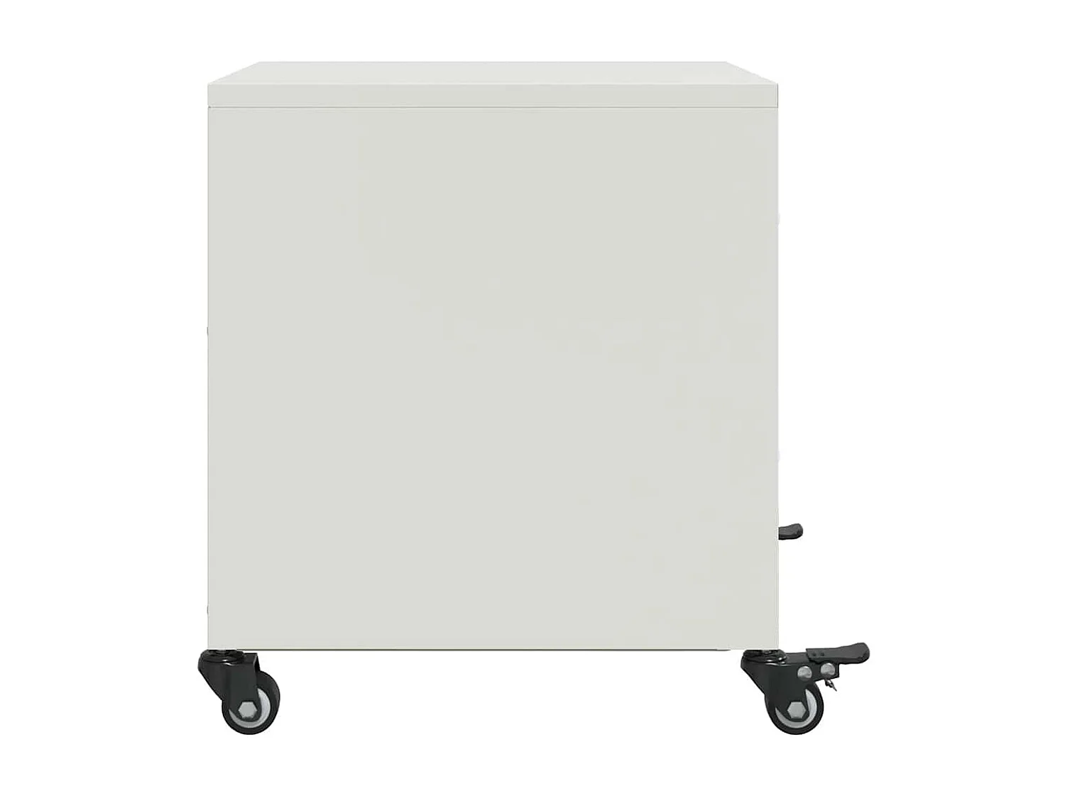 Tables de chevet 2 pcs blanc 36x39x43,5 cm acier