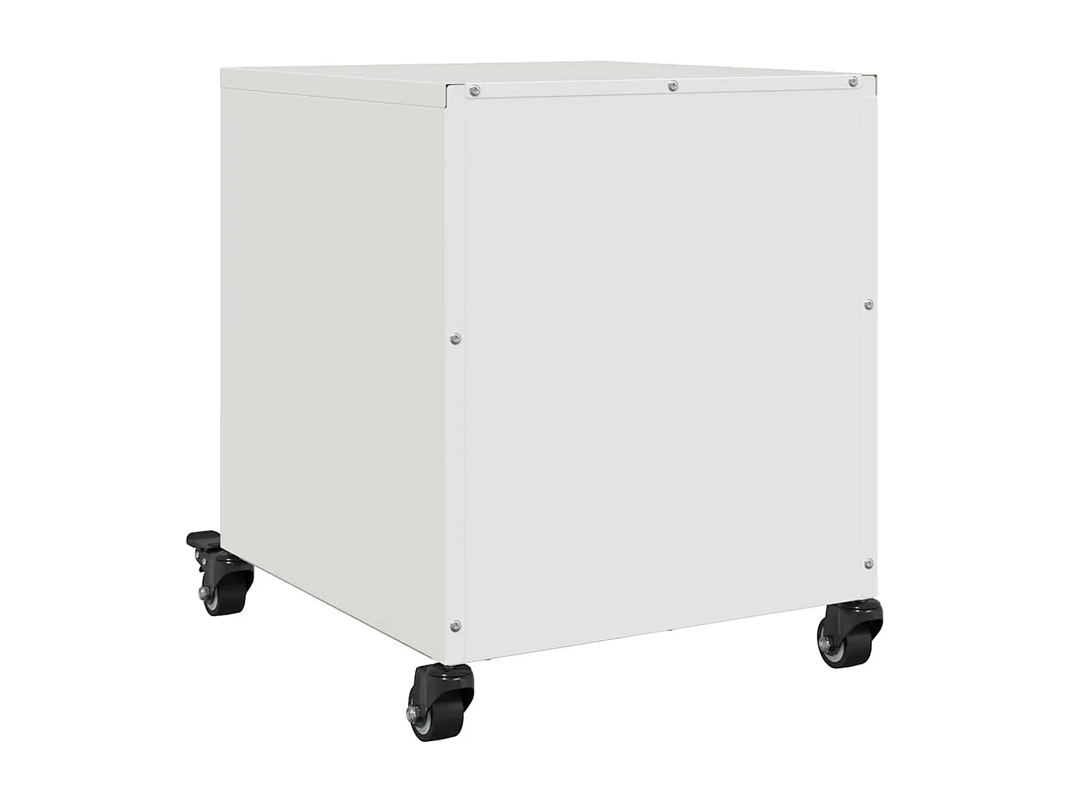 Tables de chevet 2 pcs blanc 36x39x43,5 cm acier