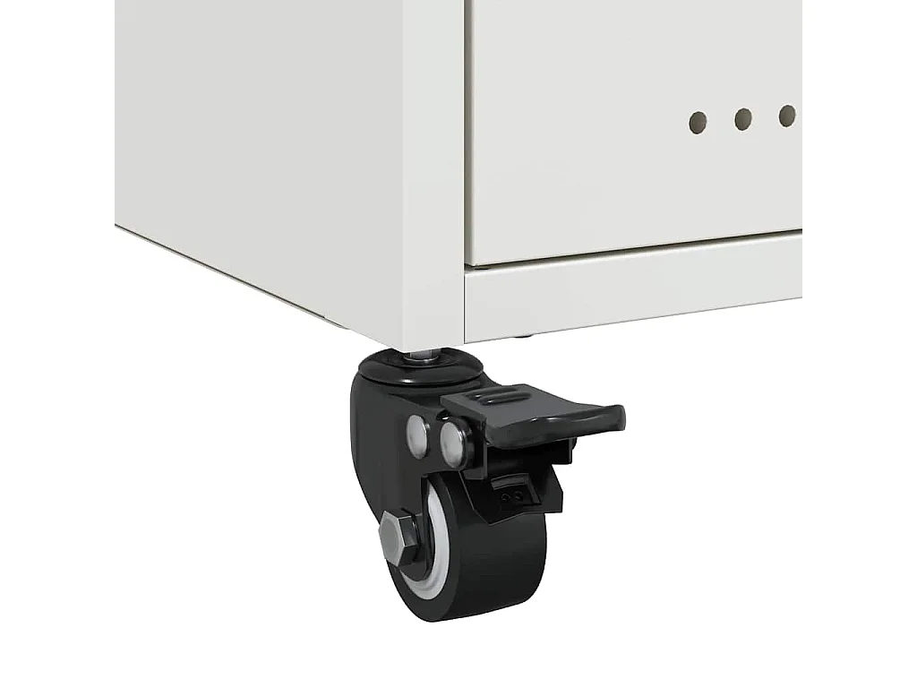 Tables de chevet 2 pcs blanc 36x39x43,5 cm acier