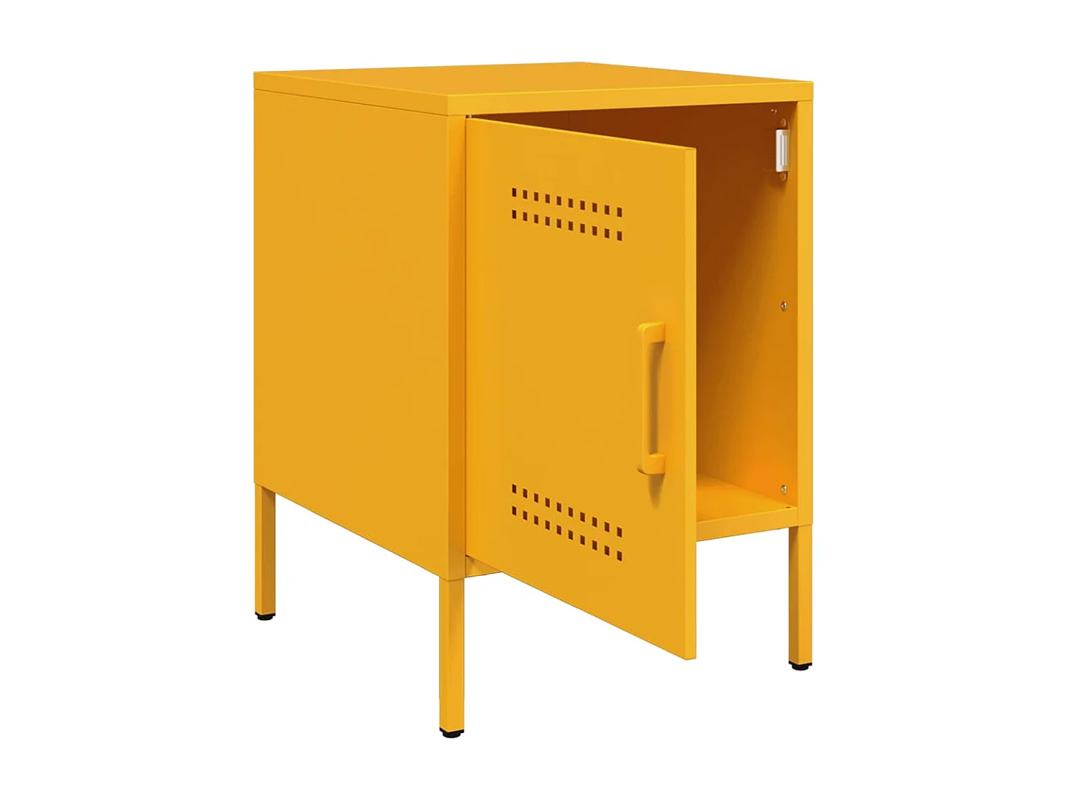 Nachtkastjes 2 stuks mosterdgeel 36x39x50,5 cm staal