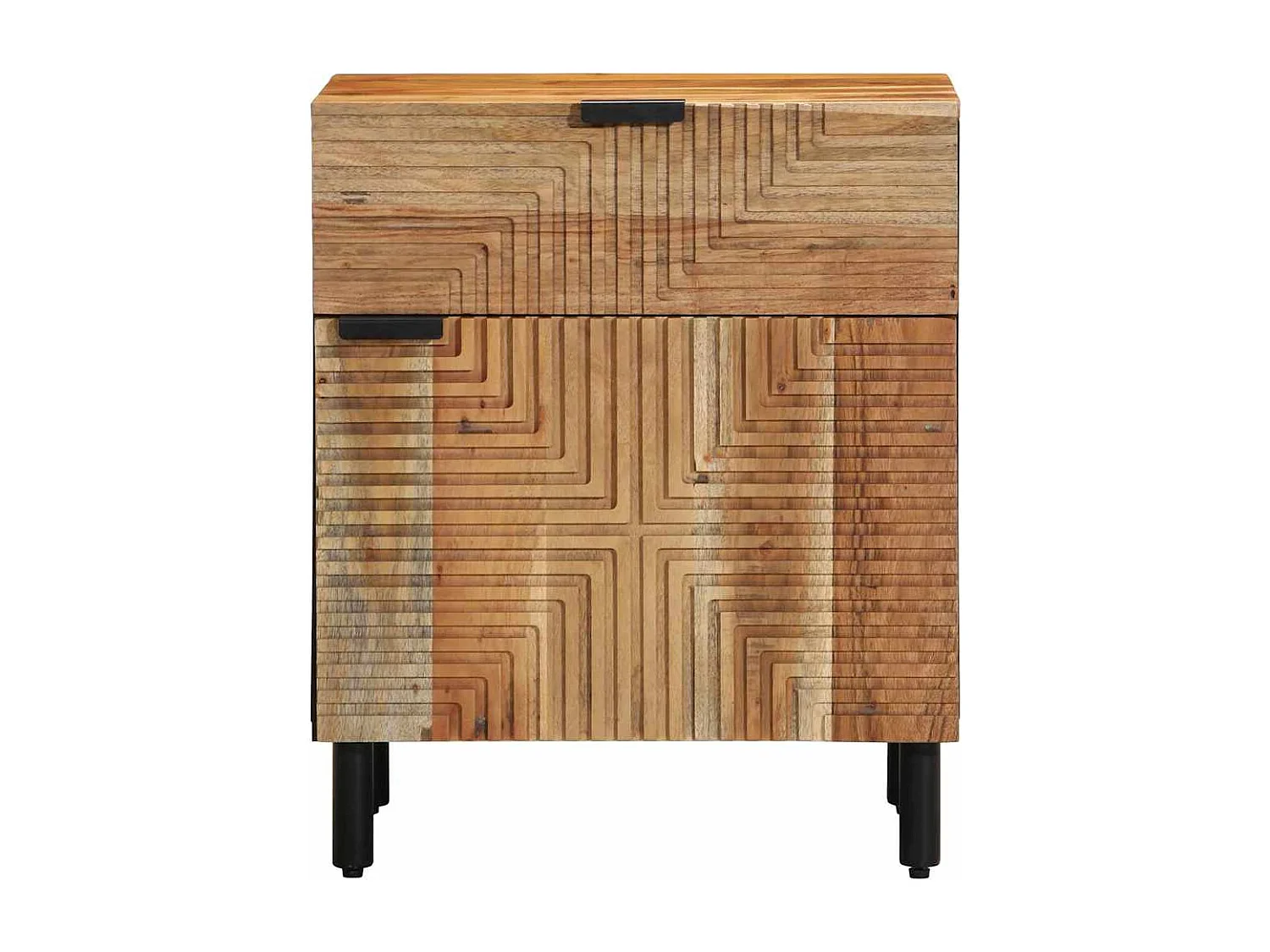 Comodino 50x33x60 cm in legno massello di acacia