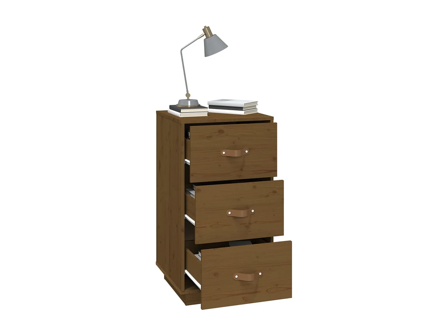 Comodini 2 pz Marrone 40x40x75 cm Legno massello di pino