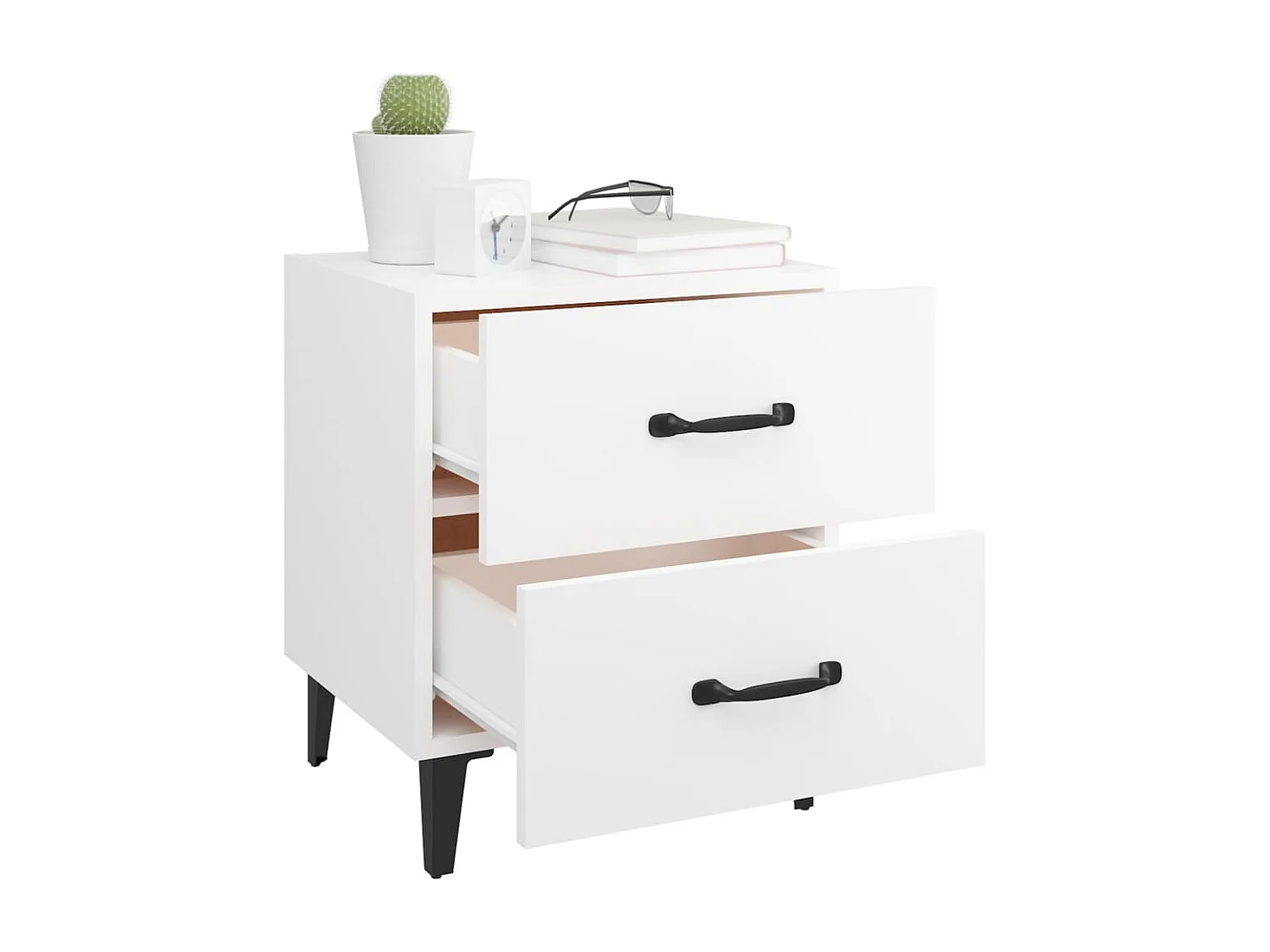 Table de chevet Blanc 40x35x47,5 cm