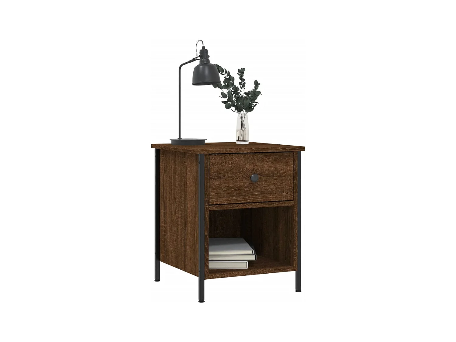 Mesitas de noche 2 piezas roble marrón 40x42x50cm madera de ingeniería