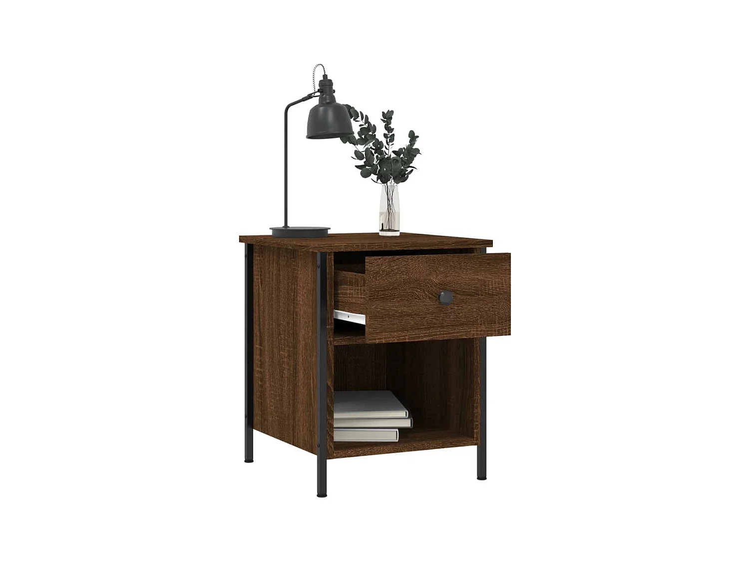 Mesitas de noche 2 piezas roble marrón 40x42x50cm madera de ingeniería