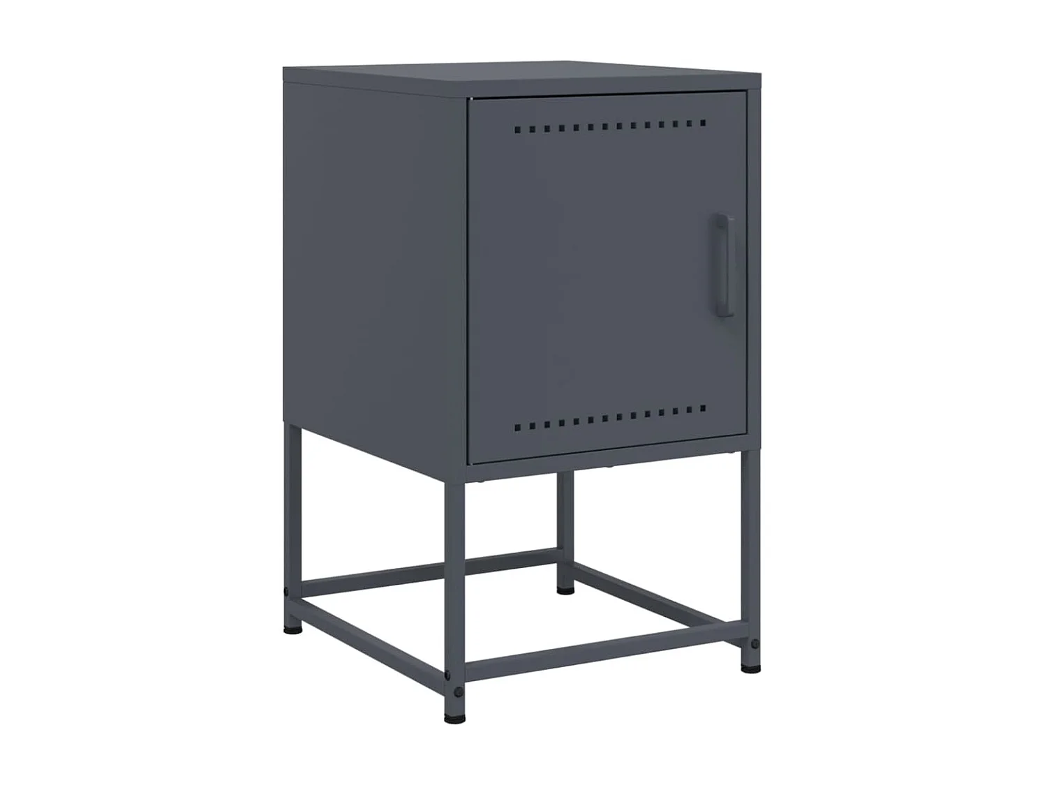 Tables de chevet 2 pcs anthracite 36x39x60,5 cm acier