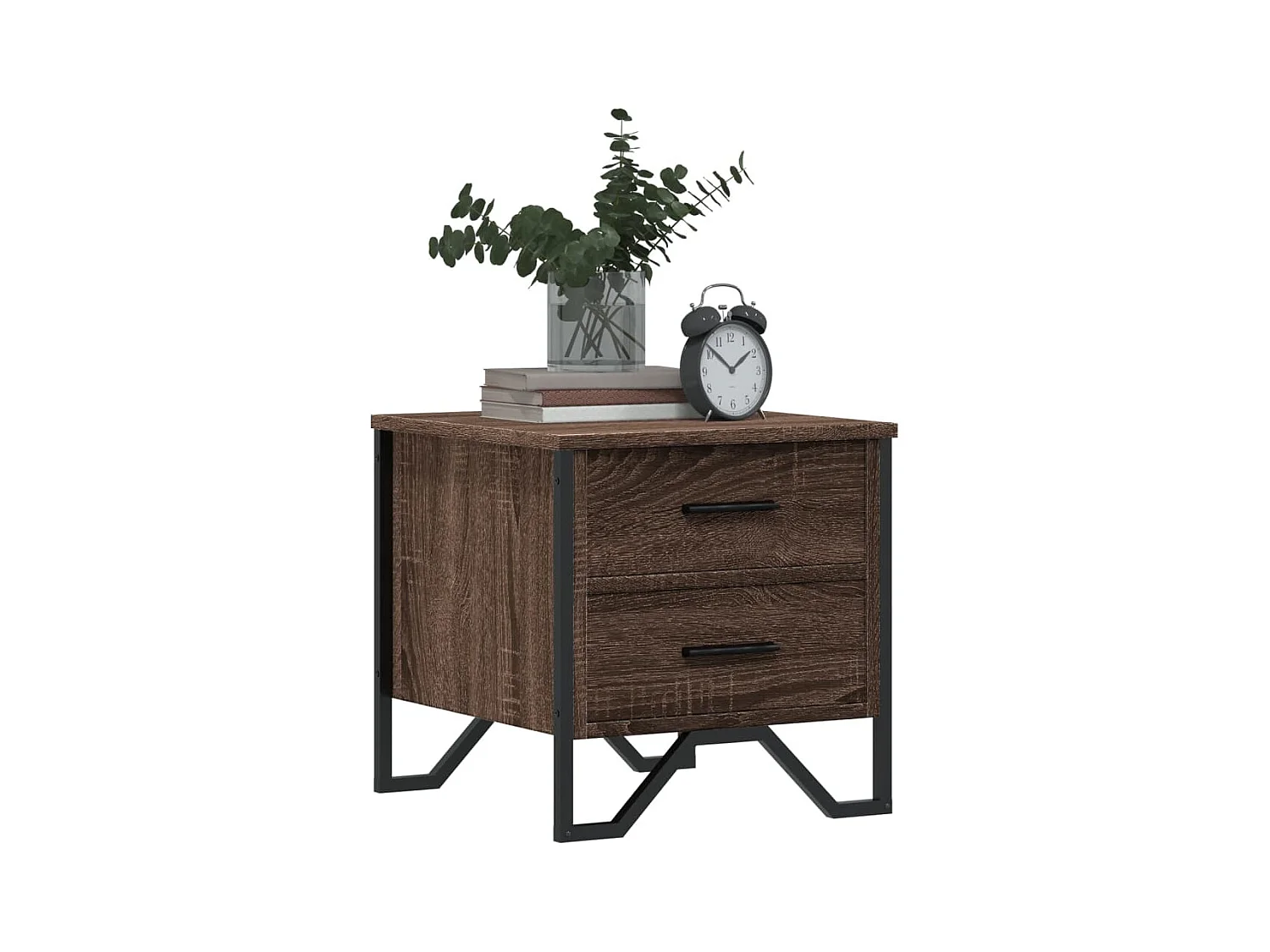 Tables de chevet 2pcs chêne marron 40x41x40cm bois d'ingénierie