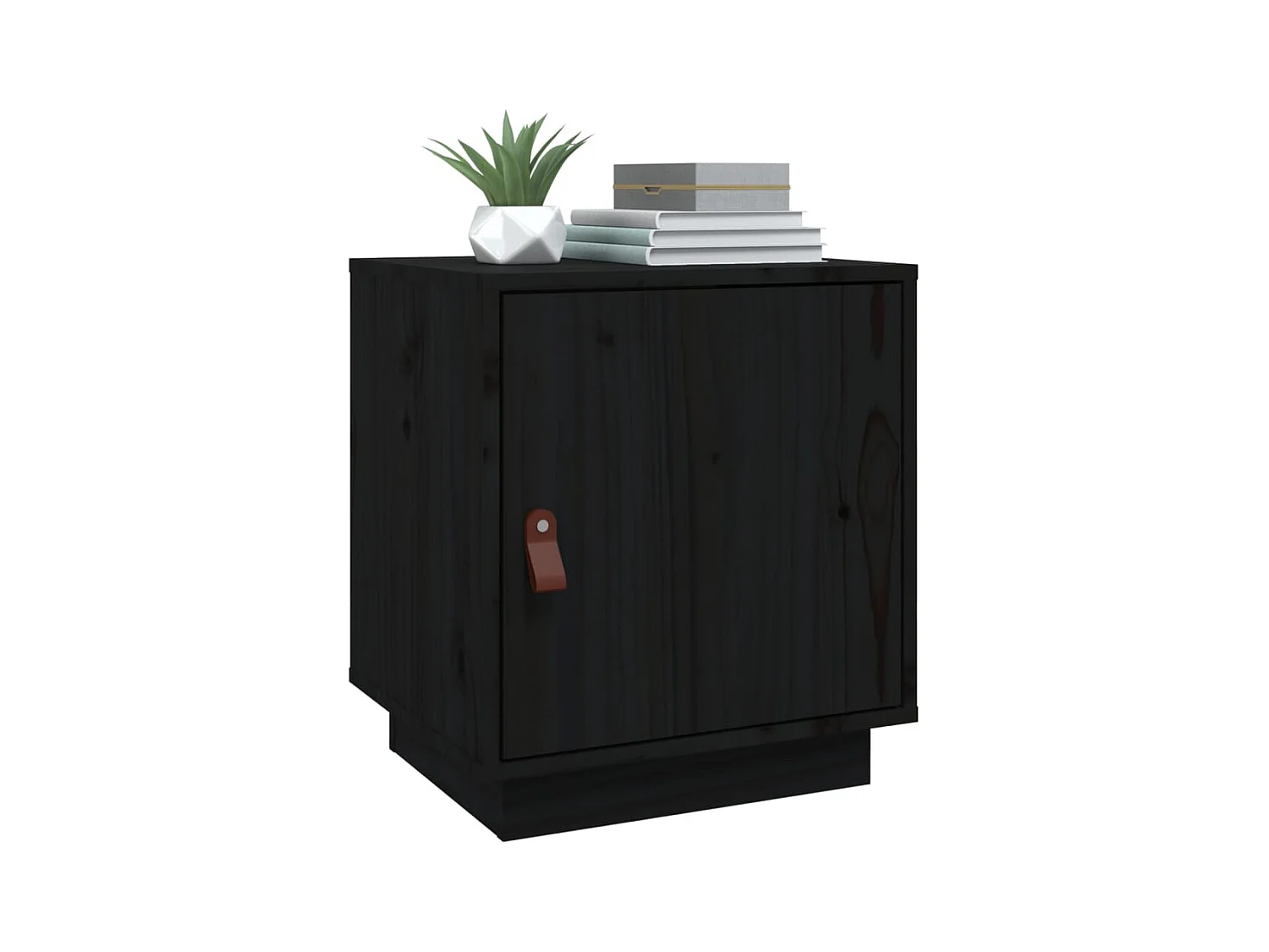 Tables de chevet 2 pcs Noir 40x34x45 cm Bois de pin massif