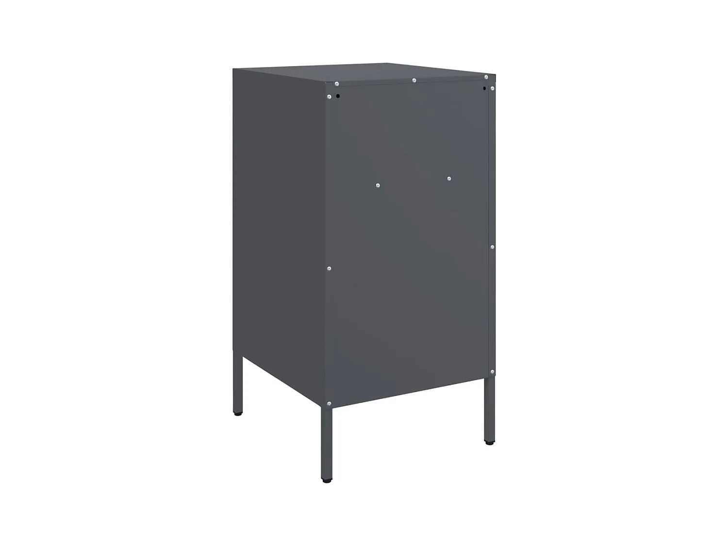 Table de chevet 2 pcs anthracite 36x39x68 cm acier