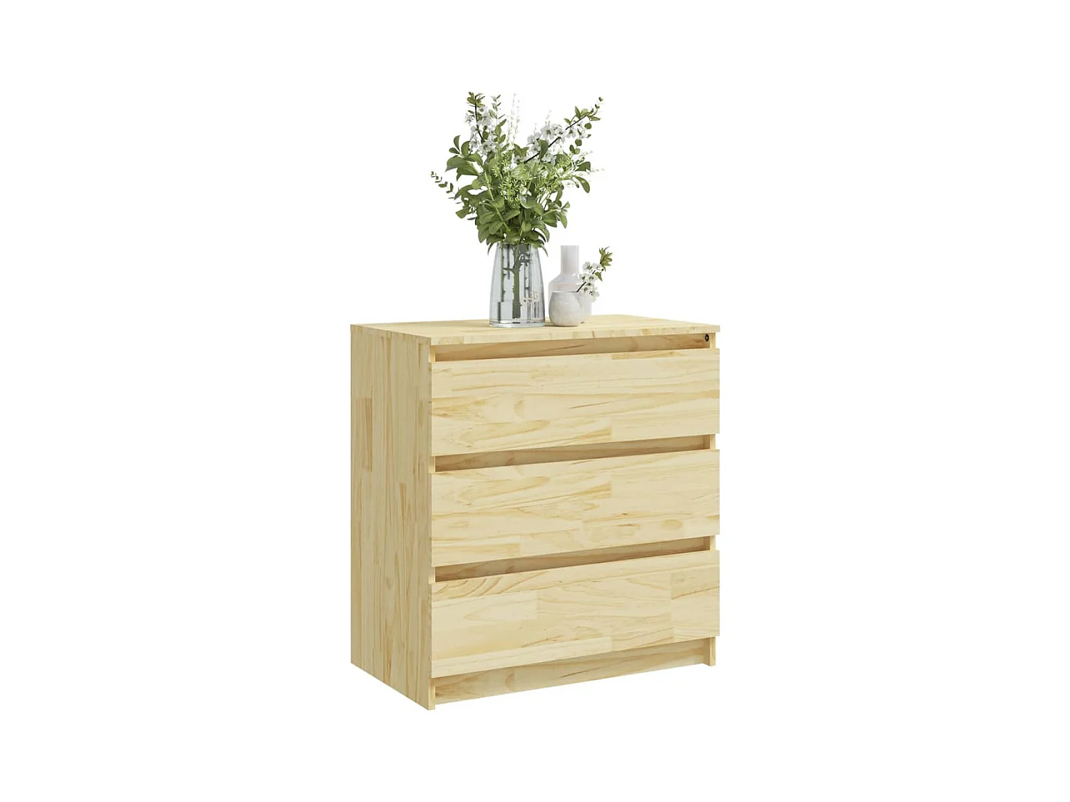 Mesita de noche 60x36x64 cm Madera maciza de pino