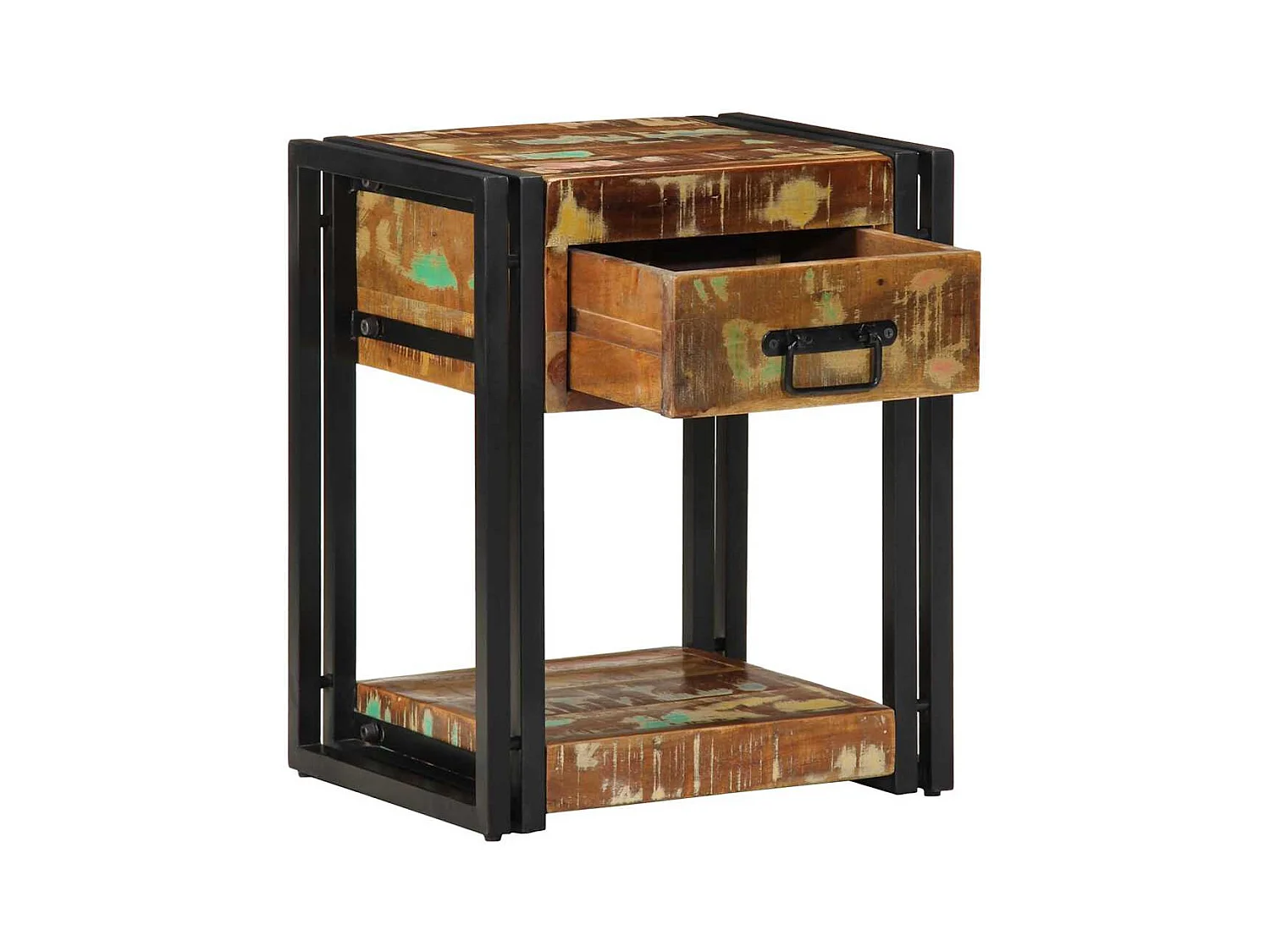 Comodini 2 pz 40x35x50 cm Legno massello di recupero