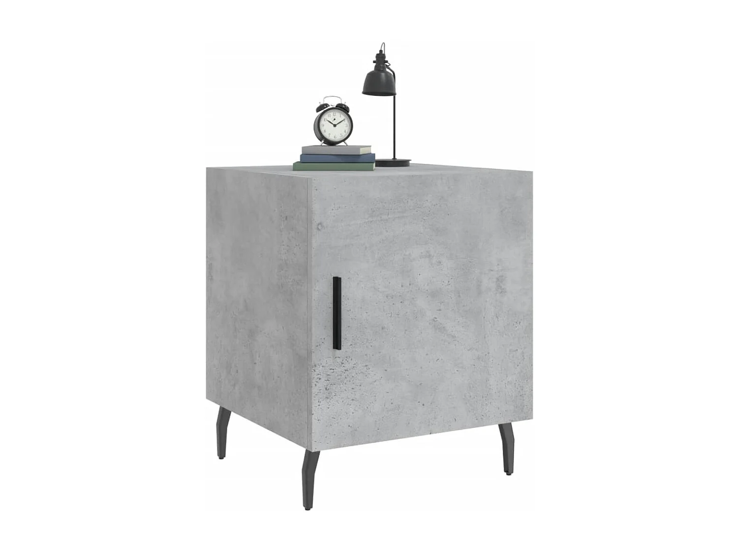 Tables de chevet 2 pcs gris béton 40x40x50 cm bois d’ingénierie