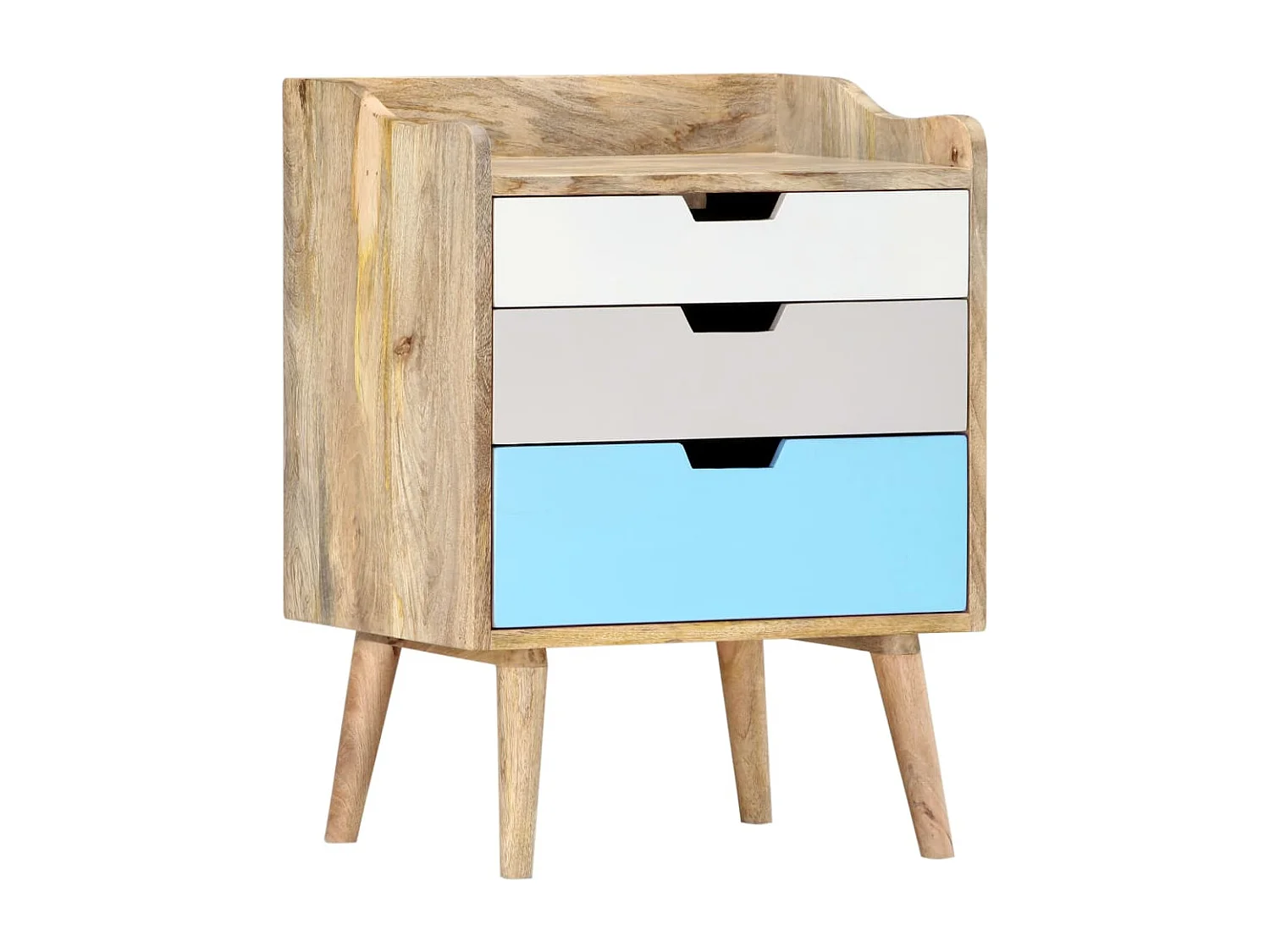 Comodino 47x35x63 cm Legno massello di mango