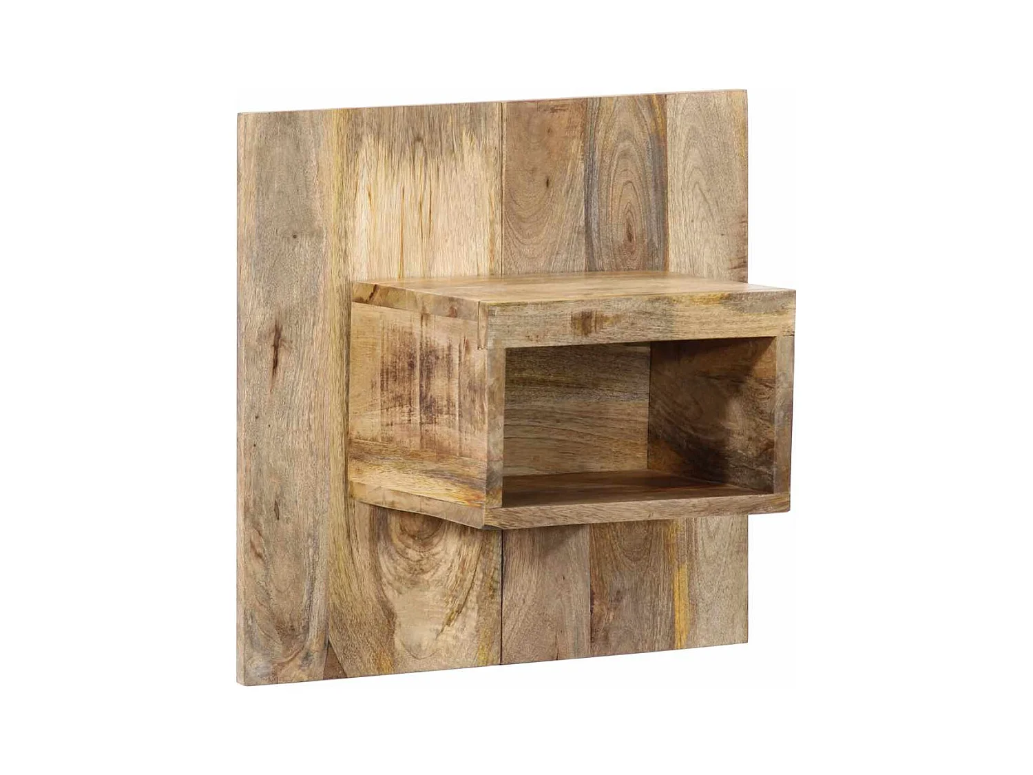 Table de chevet 50x27x50 cm bois massif de manguier brut