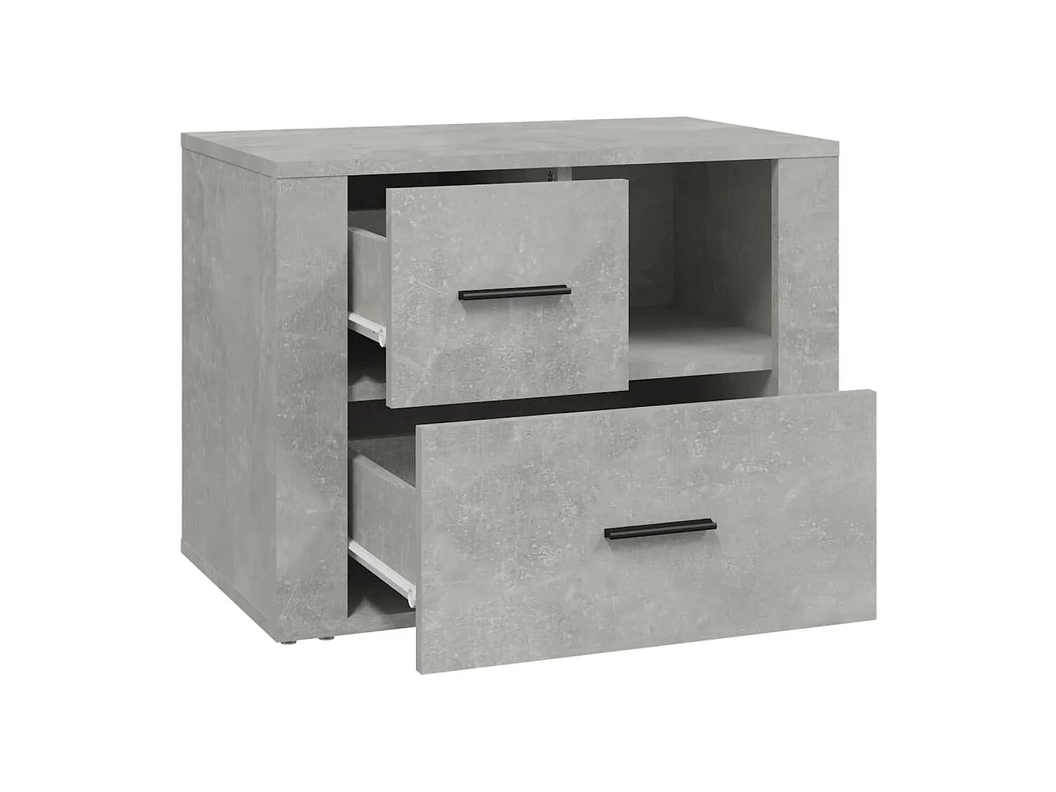 Table de chevet Gris béton 60x36x45 cm Bois d'ingénierie