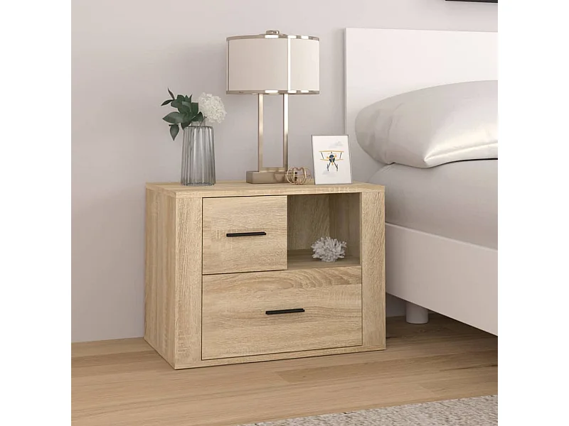 Nachtkastje Sonoma eiken 60x36x45 cm Technisch hout