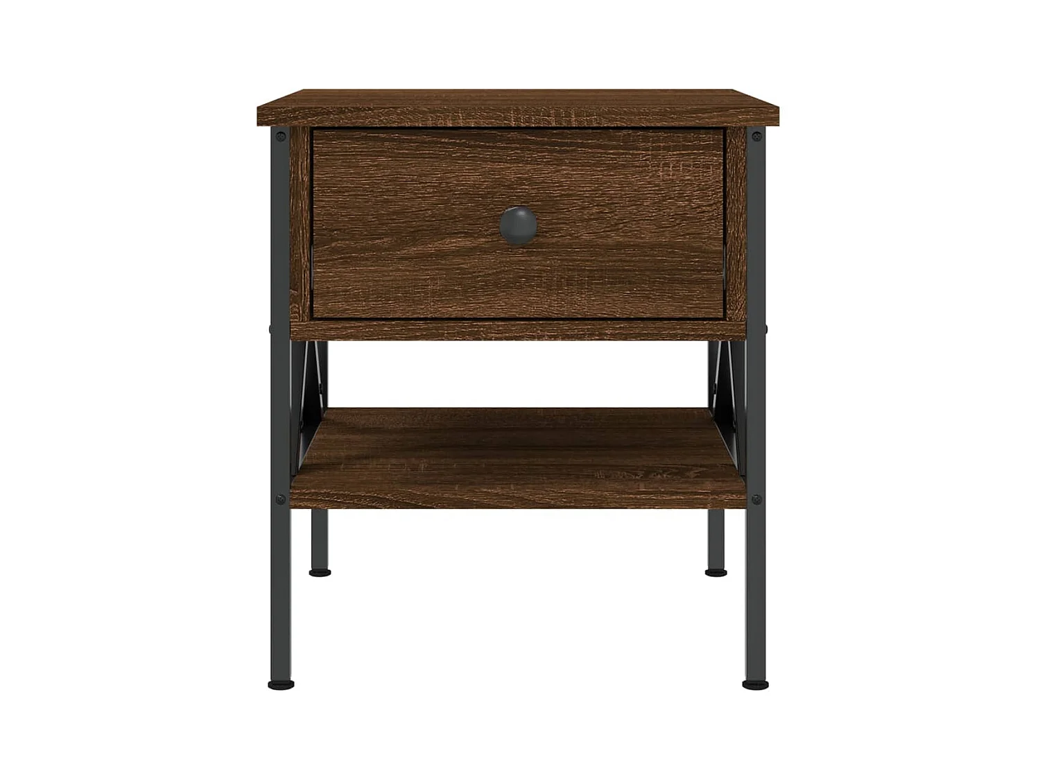 Nachtkastjes 2 stuks eikenbruin 40x42x45 cm bewerkt hout