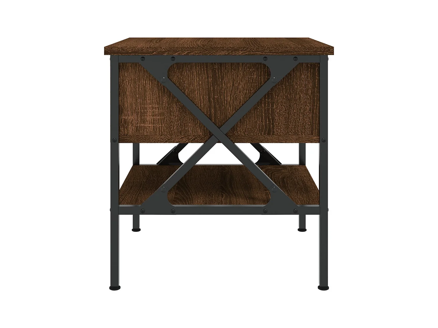 Nachtkastjes 2 stuks eikenbruin 40x42x45 cm bewerkt hout