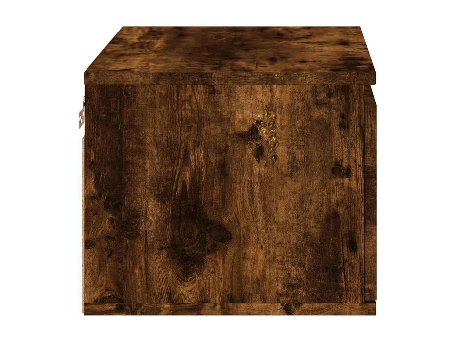 Comodini da parete con luci LED 2 pezzi rovere affumicato