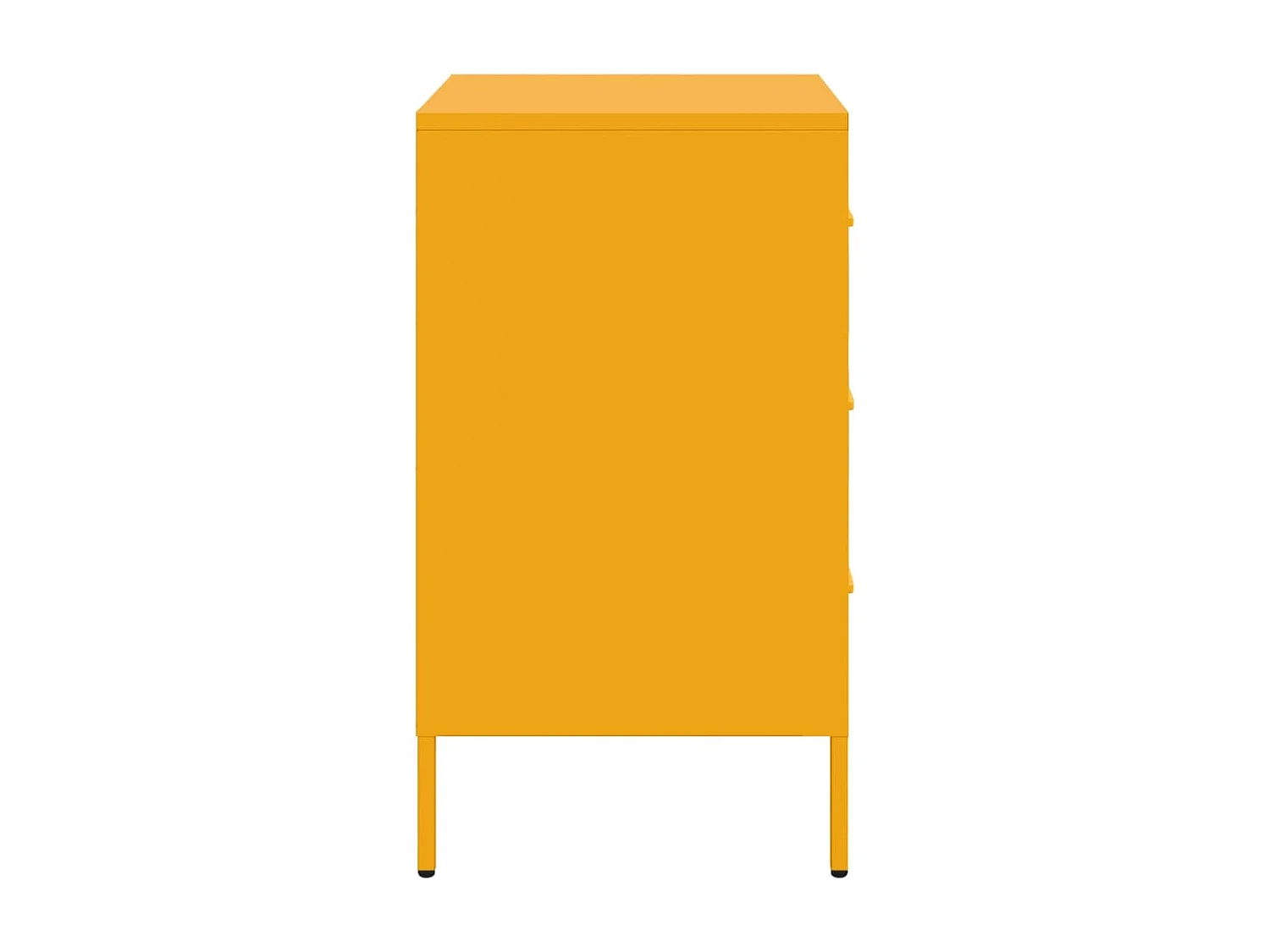 Tables de chevet 2 pcs jaune moutarde 36x39x68 cm acier