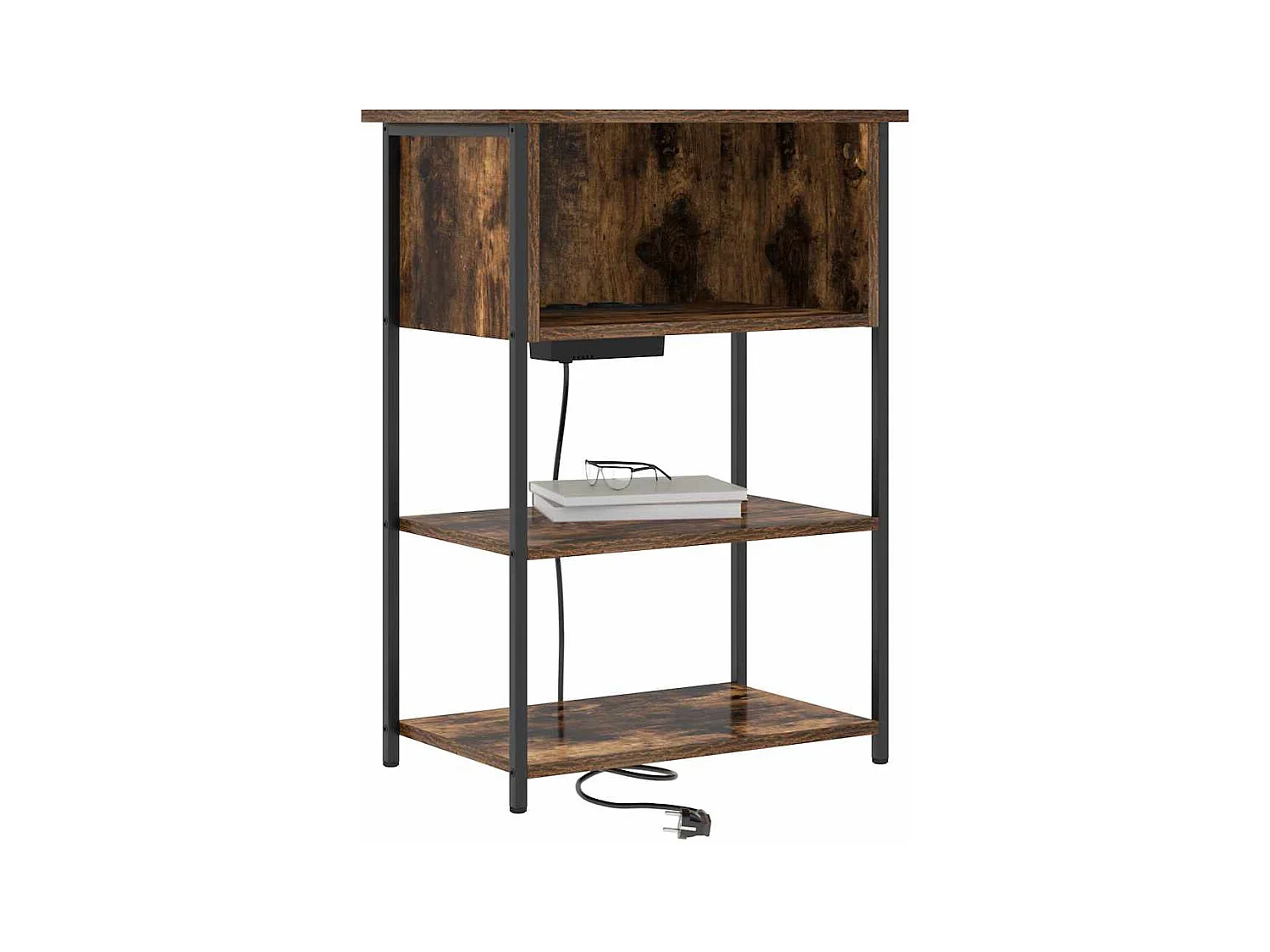 Cabinet de chevet Chêne fumé 55 x 31 x 76 cm Bois d'ingénierie