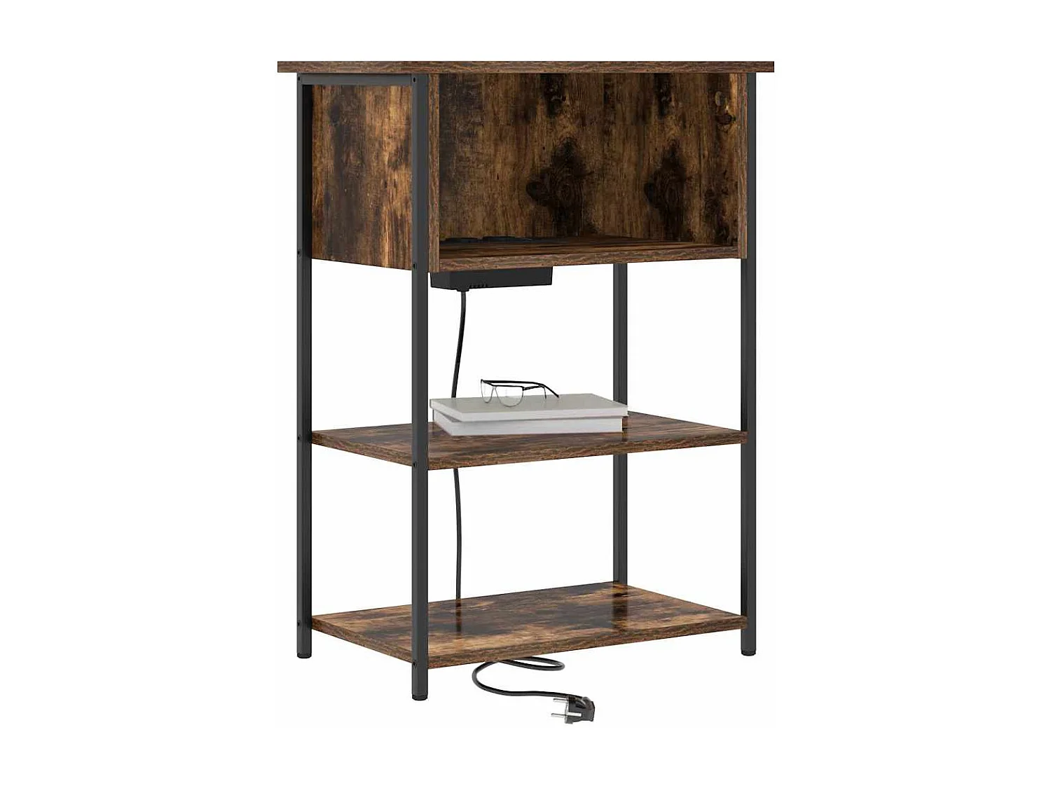 Cabinet de chevet Chêne fumé 55 x 31 x 76 cm Bois d'ingénierie