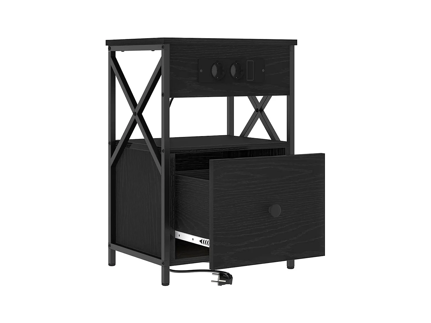 Armoires de chevet avec tiroir 2 pcs Chêne noir 40 x 31 x 60 cm