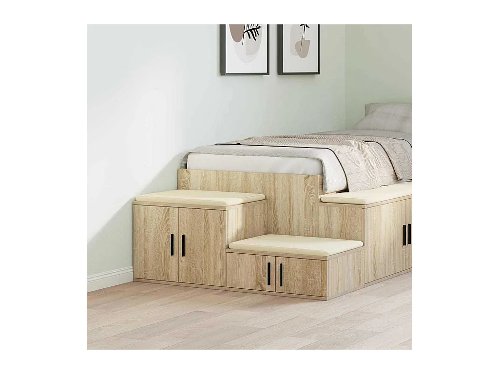 Aufbewahrungsschrank aus Sonoma-Eiche, 127 x 41 x 40 cm, Holzwerkstoff