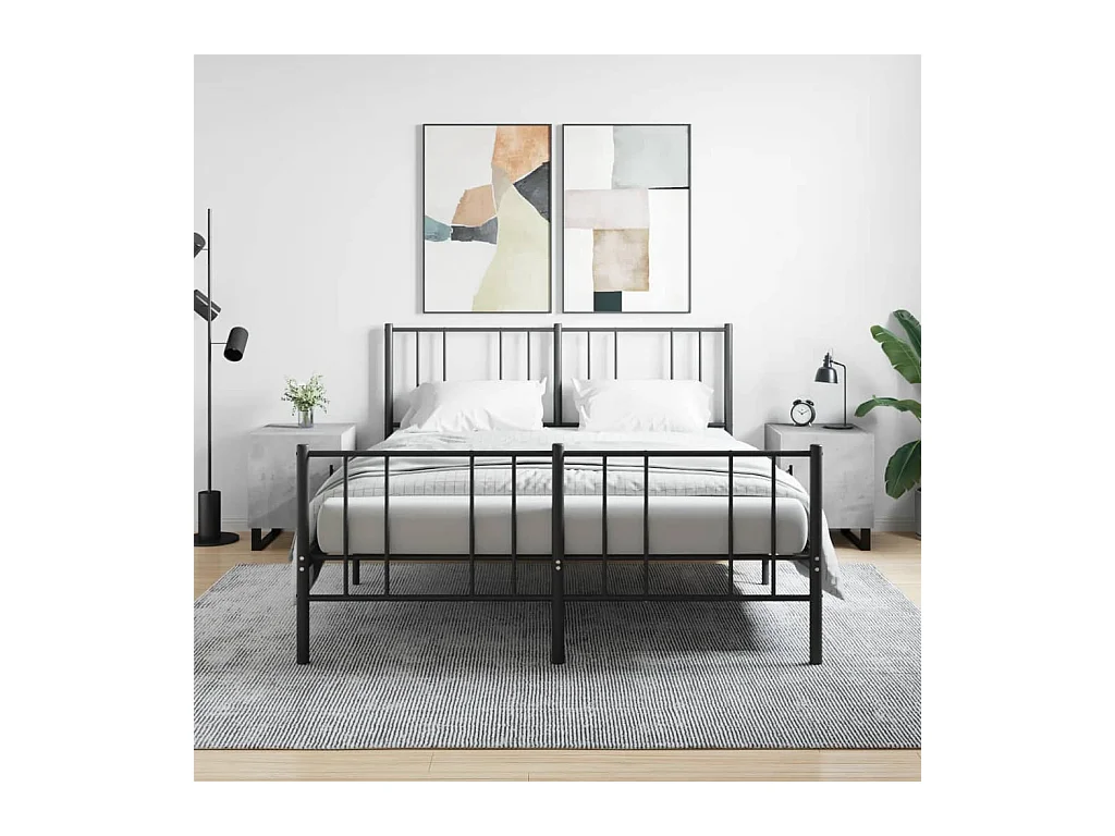 Mesitas de noche 2 piezas gris hormigón 40x40x50 cm madera de ingeniería