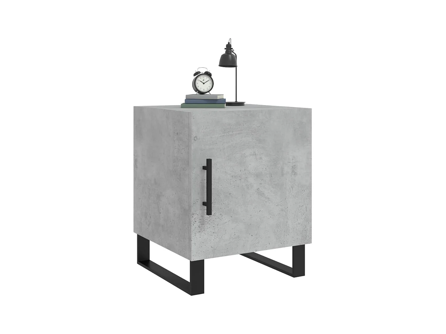 Mesitas de noche 2 piezas gris hormigón 40x40x50 cm madera de ingeniería