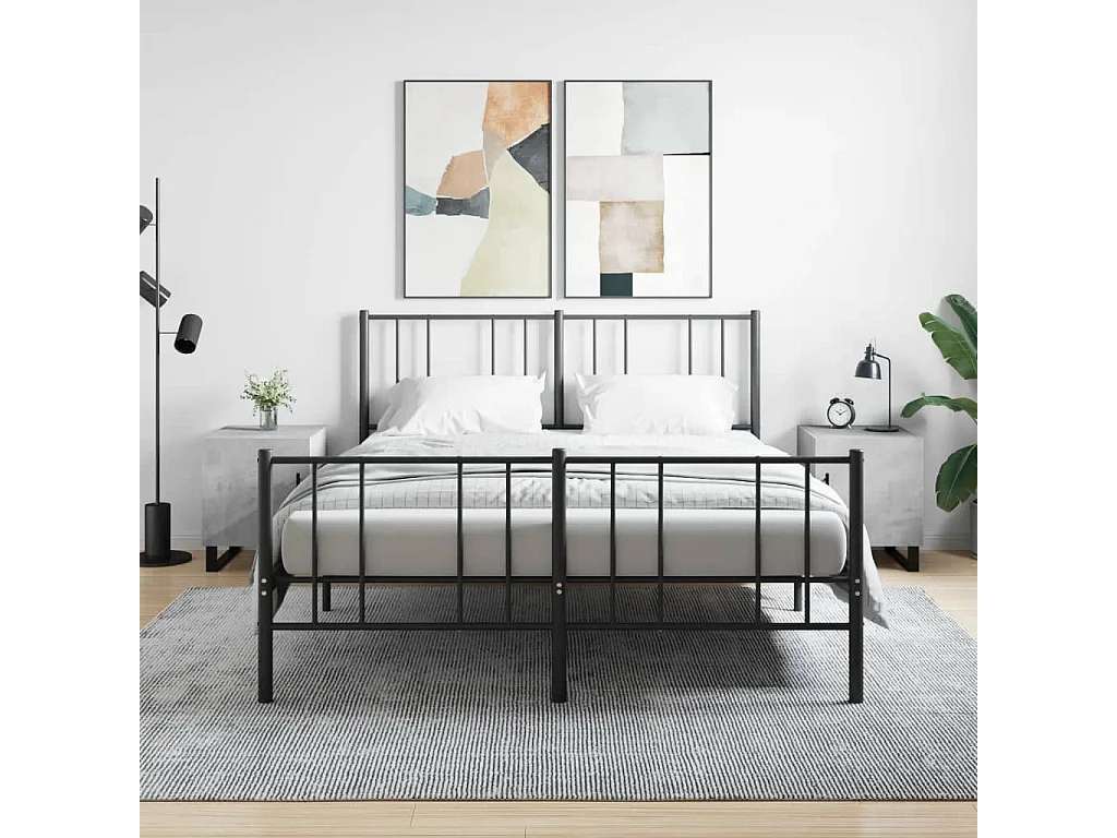 Comodini 2 pezzi grigio cemento 40x40x50 cm in legno ingegnerizzato