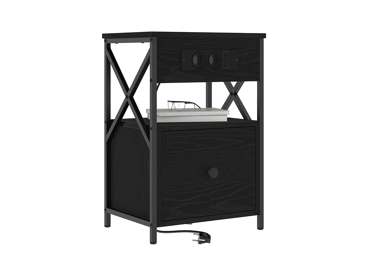 Cabinet de chevet Chêne noir 40 x 31 x 60 cm Bois d'ingénierie