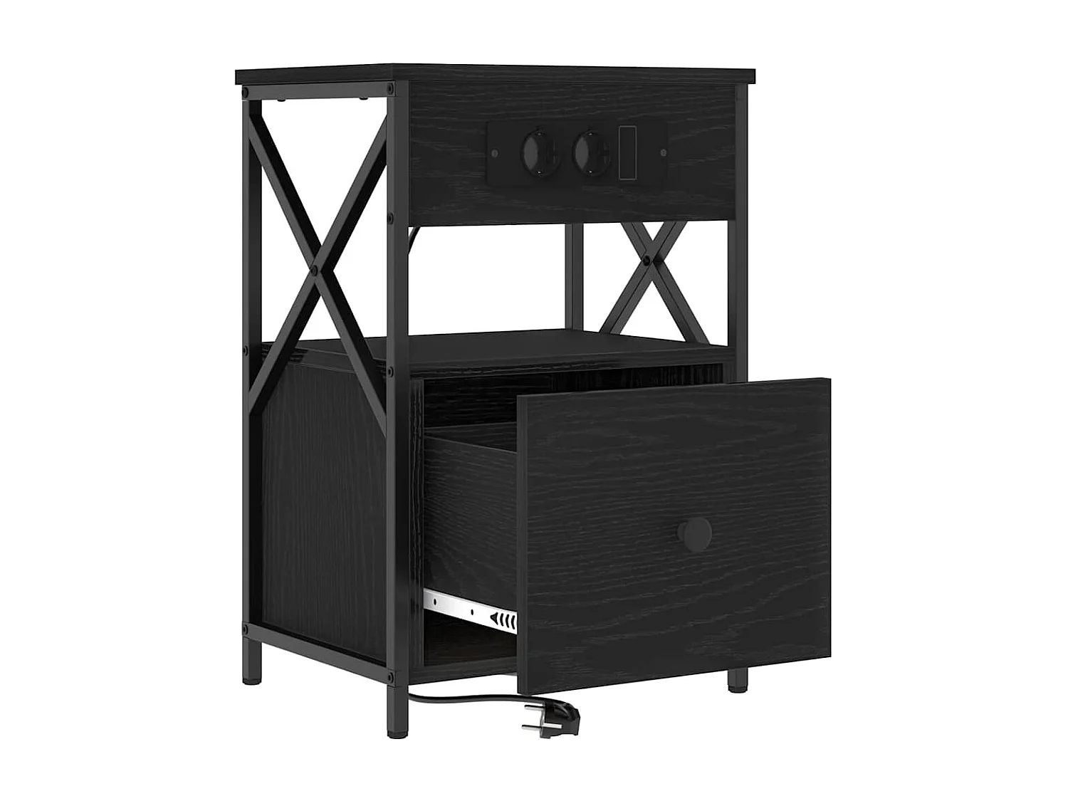 Cabinet de chevet Chêne noir 40 x 31 x 60 cm Bois d'ingénierie