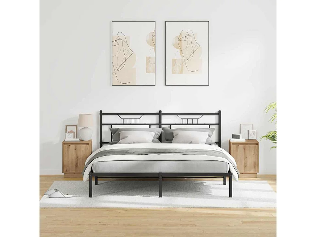 Nachtkastjes met LED-verlichting 2 stuks Artisan Oak 39x34,5x50 cm