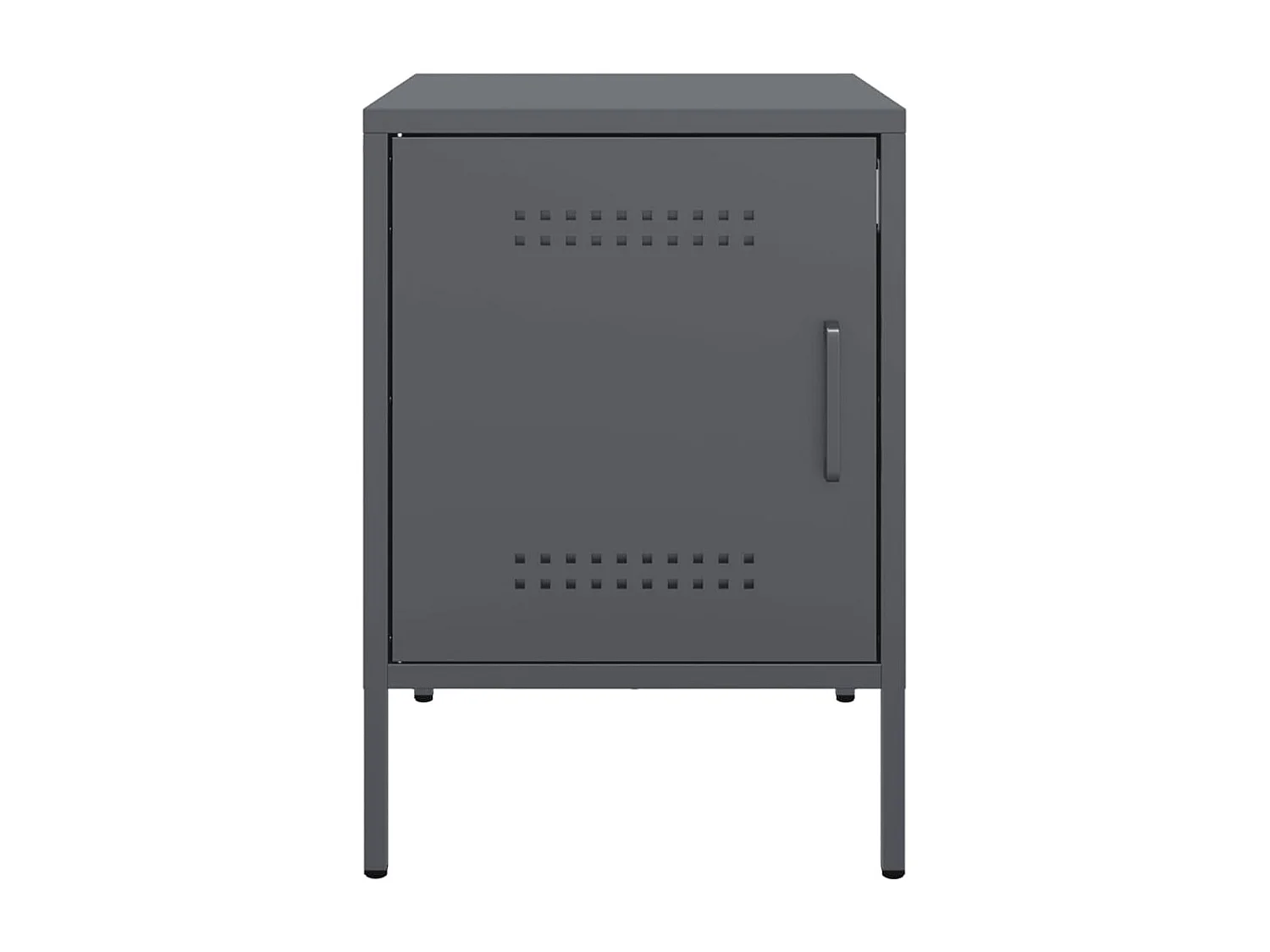 Table de chevet anthracite 36x39x50,5 cm acier