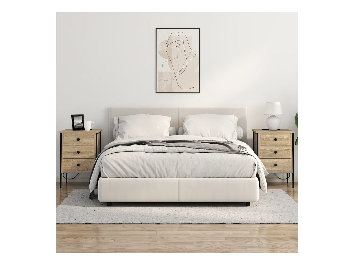 Armoires de chevet 2 pcs Chêne sonoma 42 x 41 x 61 cm